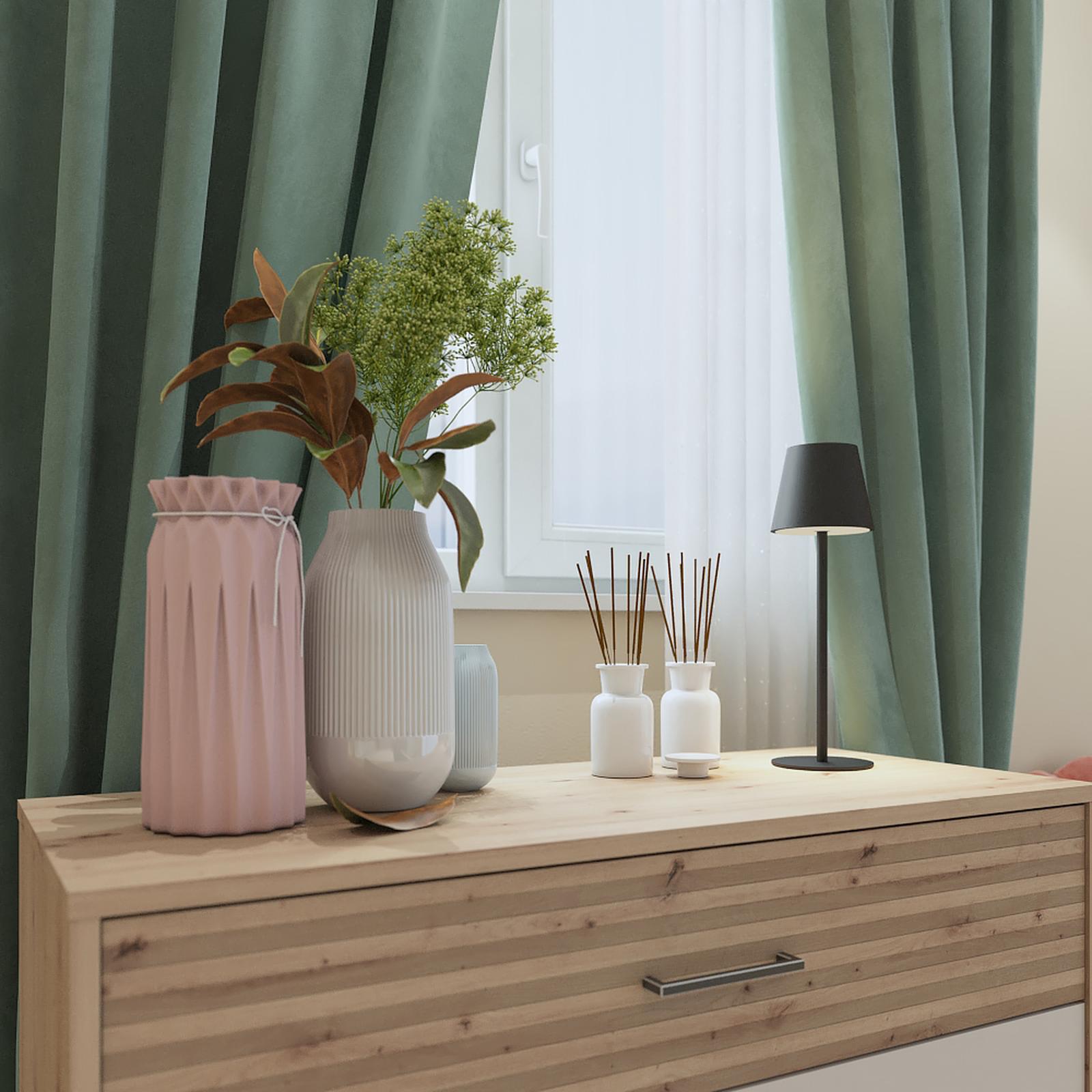 Vaza decorativa 1949, Ella Home, ceramica, roz, 26 cm