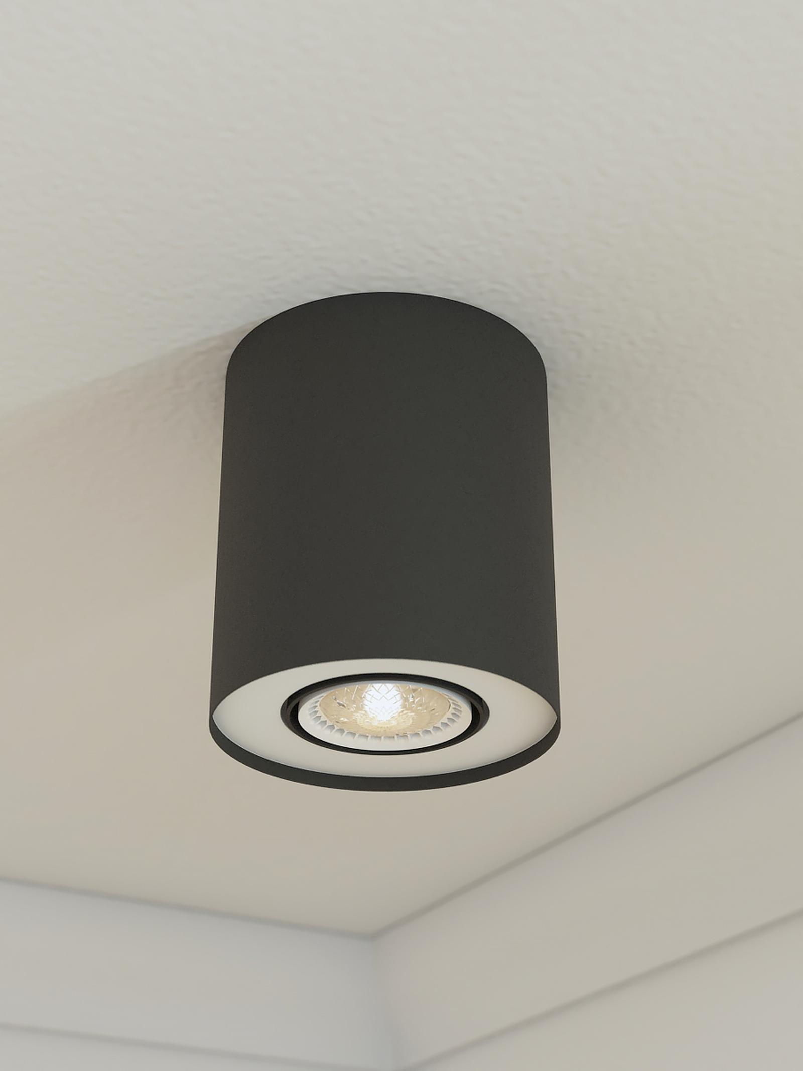 Spot aparent Kato 01-1307, 1 x GU10, orientabil, negru