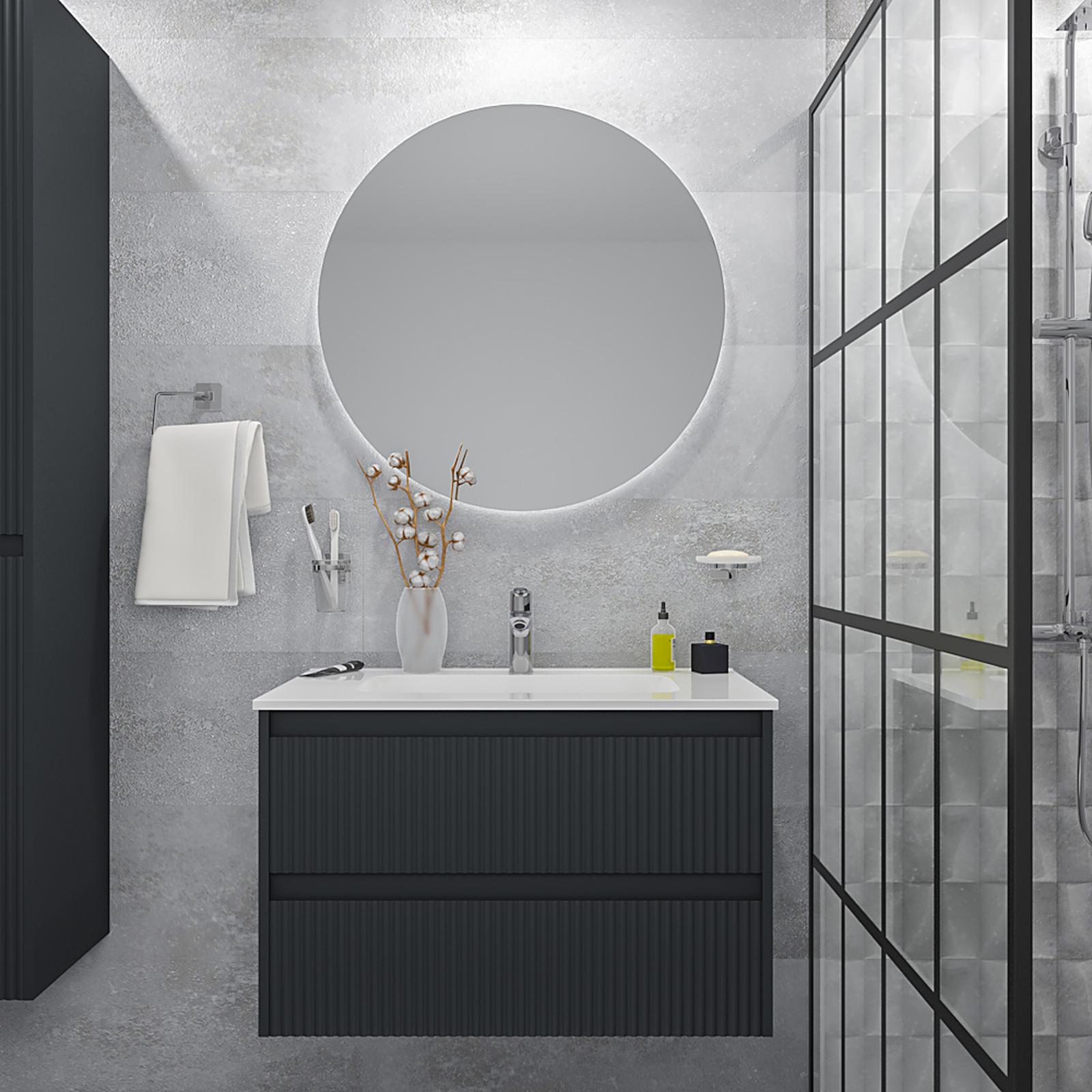 Faianta baie / bucatarie Arduin Grey, 29.8 x 89.8 cm, mata, rectificata, gri