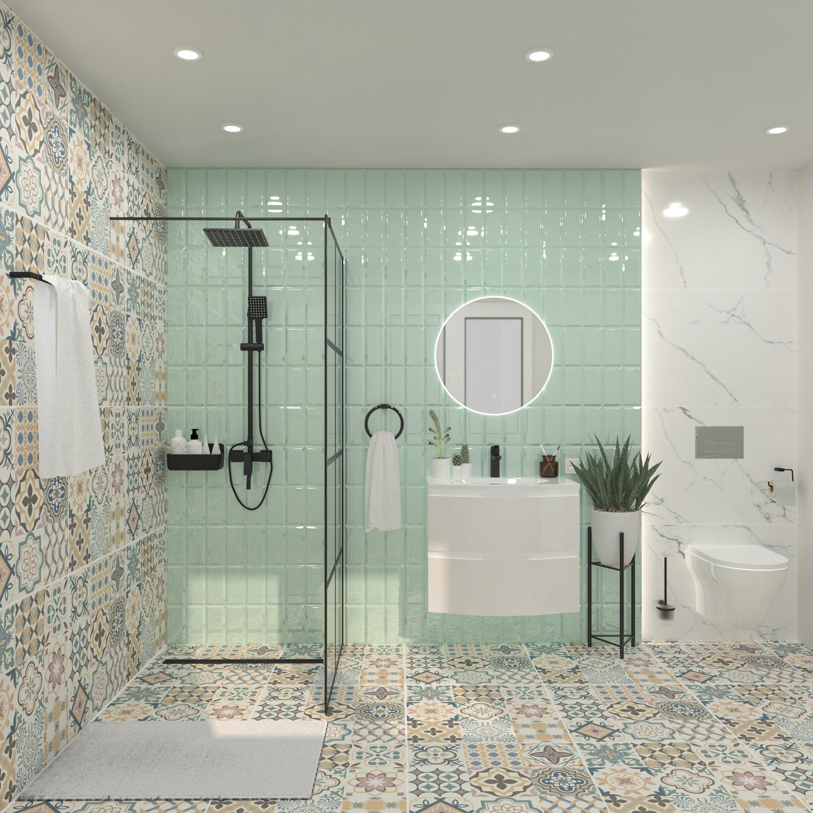 Model amenajare baie stil modern remily