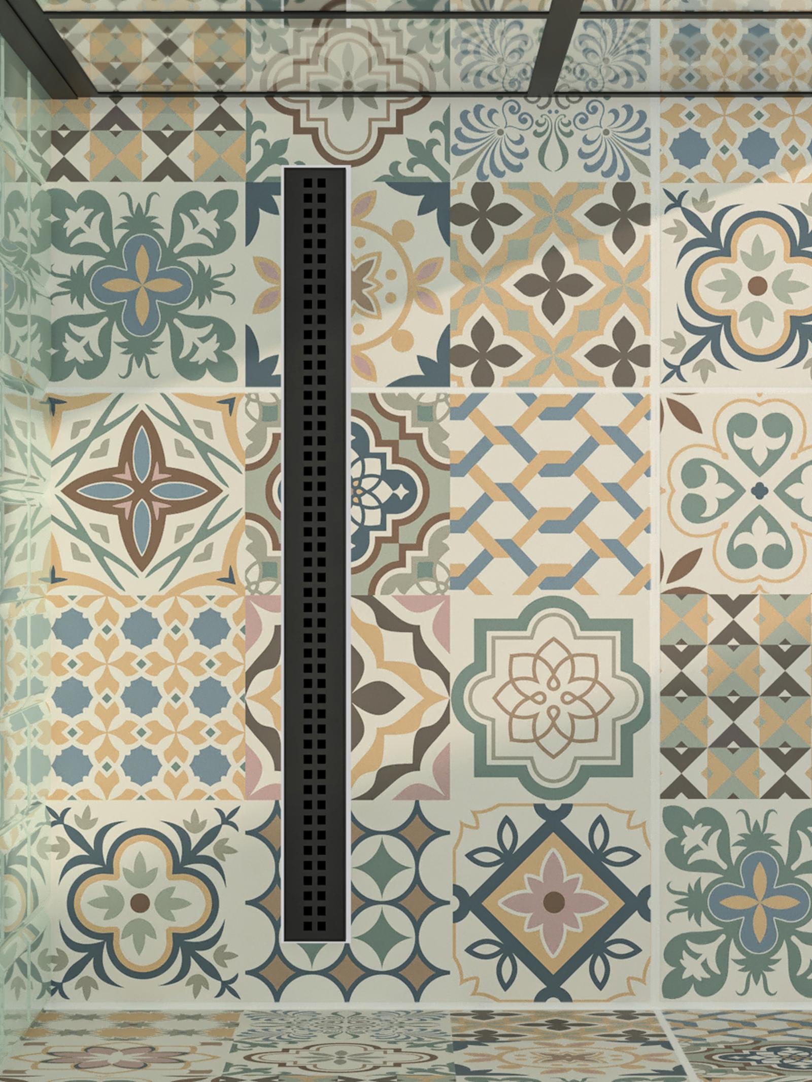 Rigola dus cu gratar din otel inoxidabil, Komfort CPZ13 Route 9, cromat lucios, 75 cm