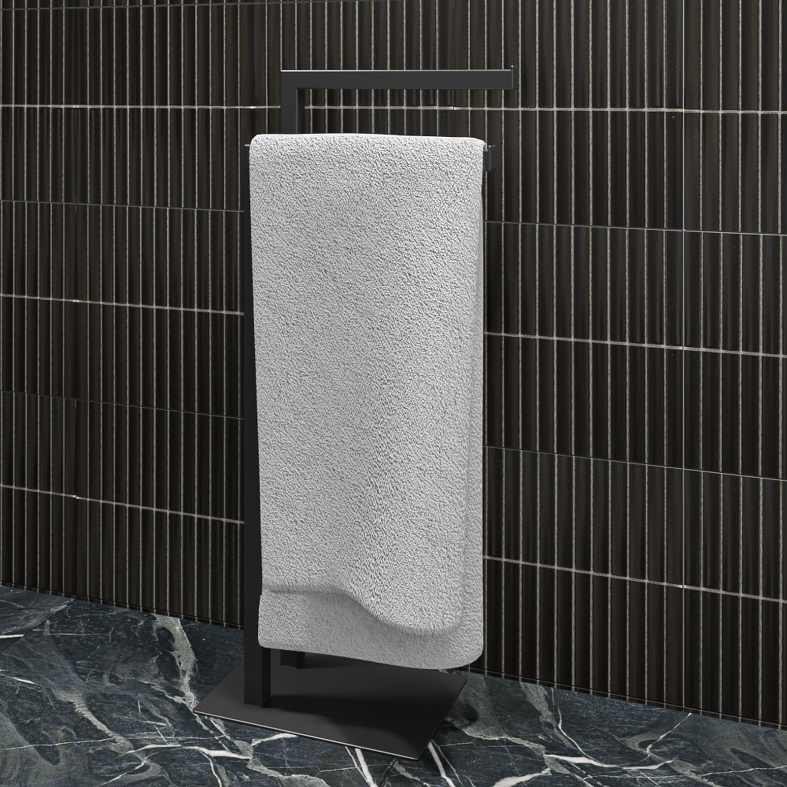 Suport prosop Tendance CR96151108 baie, tip bara, cu doua brate, 20 x 30 x 81 cm