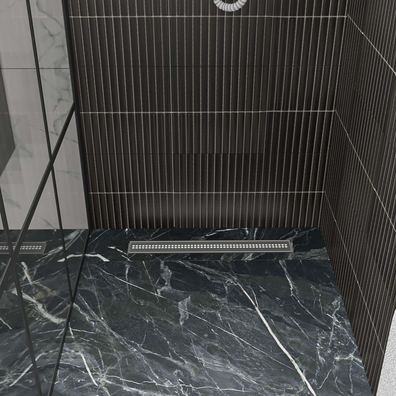 Rigola Kadda SHDR5509005SS dus cu gratar din otel inoxidabil, inox, 55 cm