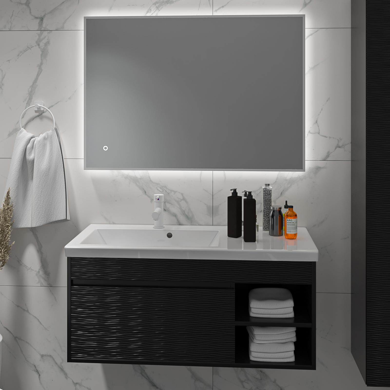 Lavoar  Goodmob Isik 100 incastrat baie, alb, dreptunghiular, 100 cm