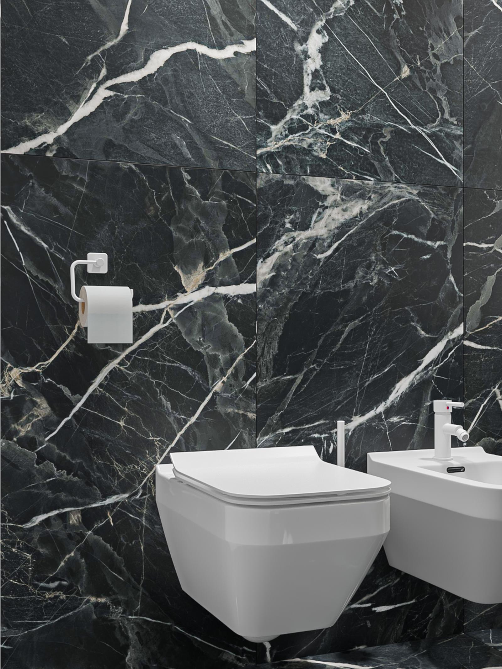 Suport hartie igienica, Kludi Vela S 2598253, fara clapeta, alb mat, 11.2 x 13.9 x 3.5 cm