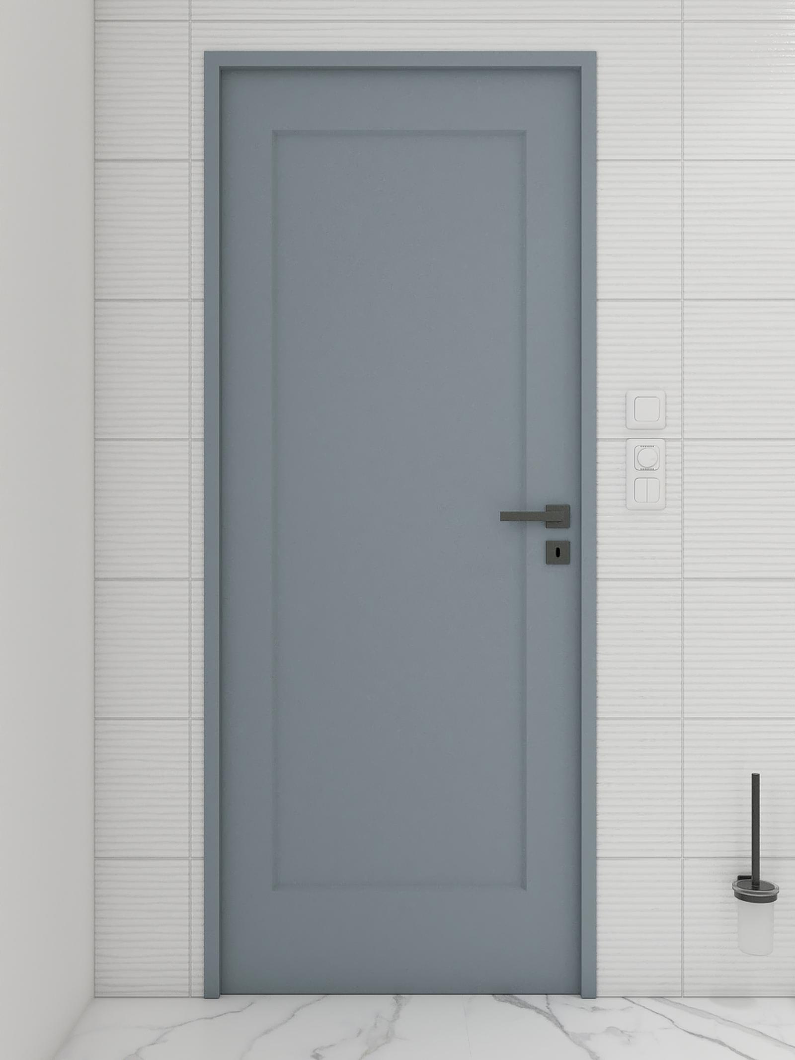 Usa de interior din lemn, Nordoor, dreapta, gri bazalt, 75.5 x 205 cm