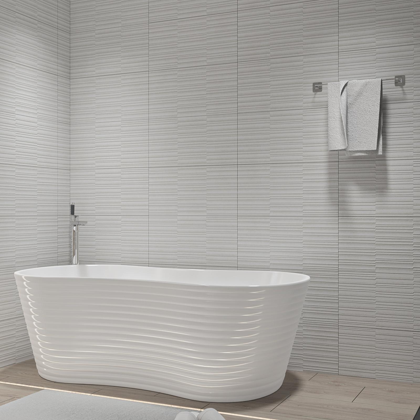 Baterie freestanding pentru baie stil modern way blanco Baterie freestanding, montaj stativ, monocomanda, finisaj cromat