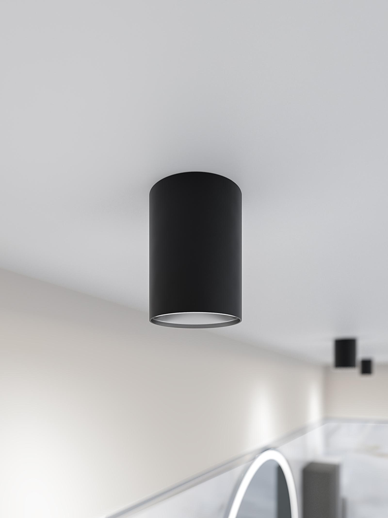 Spot LED pentru baie Lina KL171007, 9 W, lumina neutra, aparent, IP44, negru