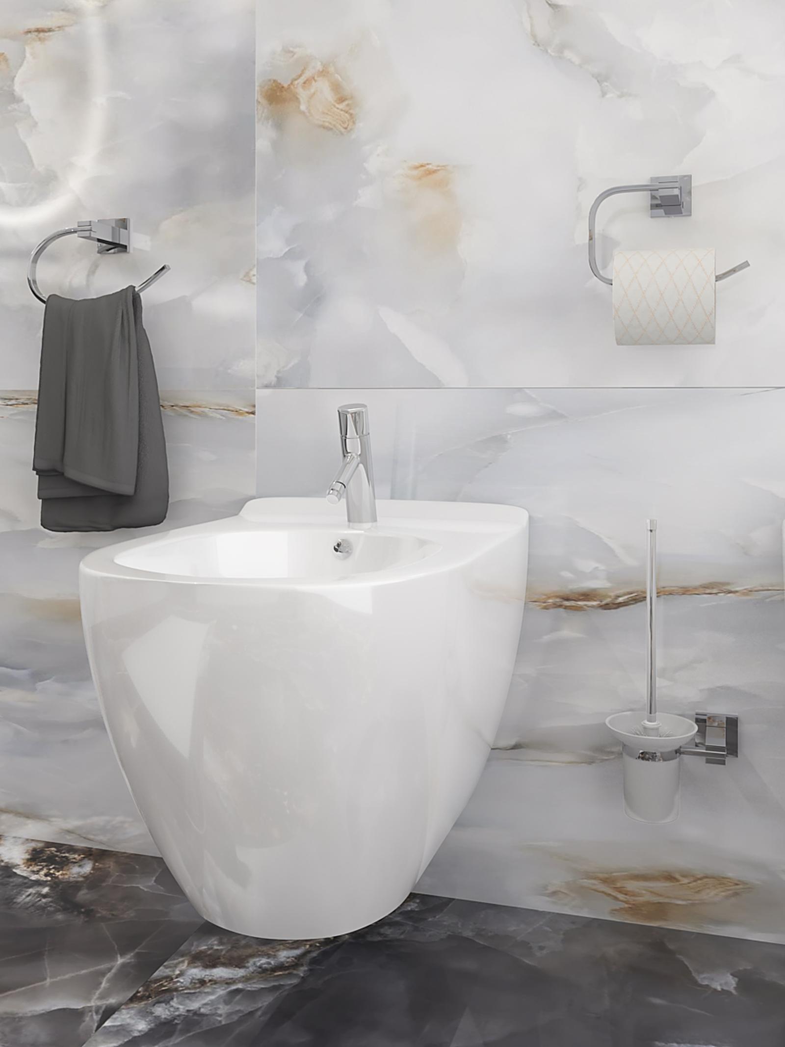 Bideu suspendat Cersanit Urban Harmony K580-006-BOX, alb, 35.5 x 50 x 32 cm