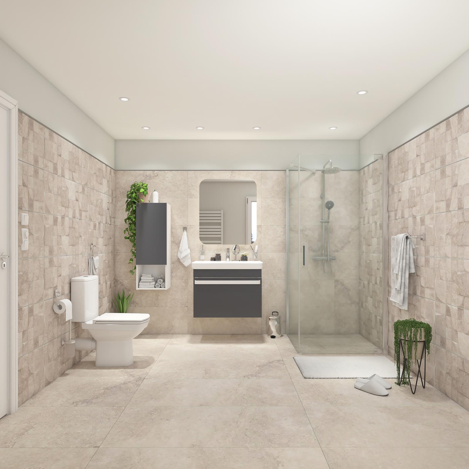 Model amenajare baie stil modern rockstone