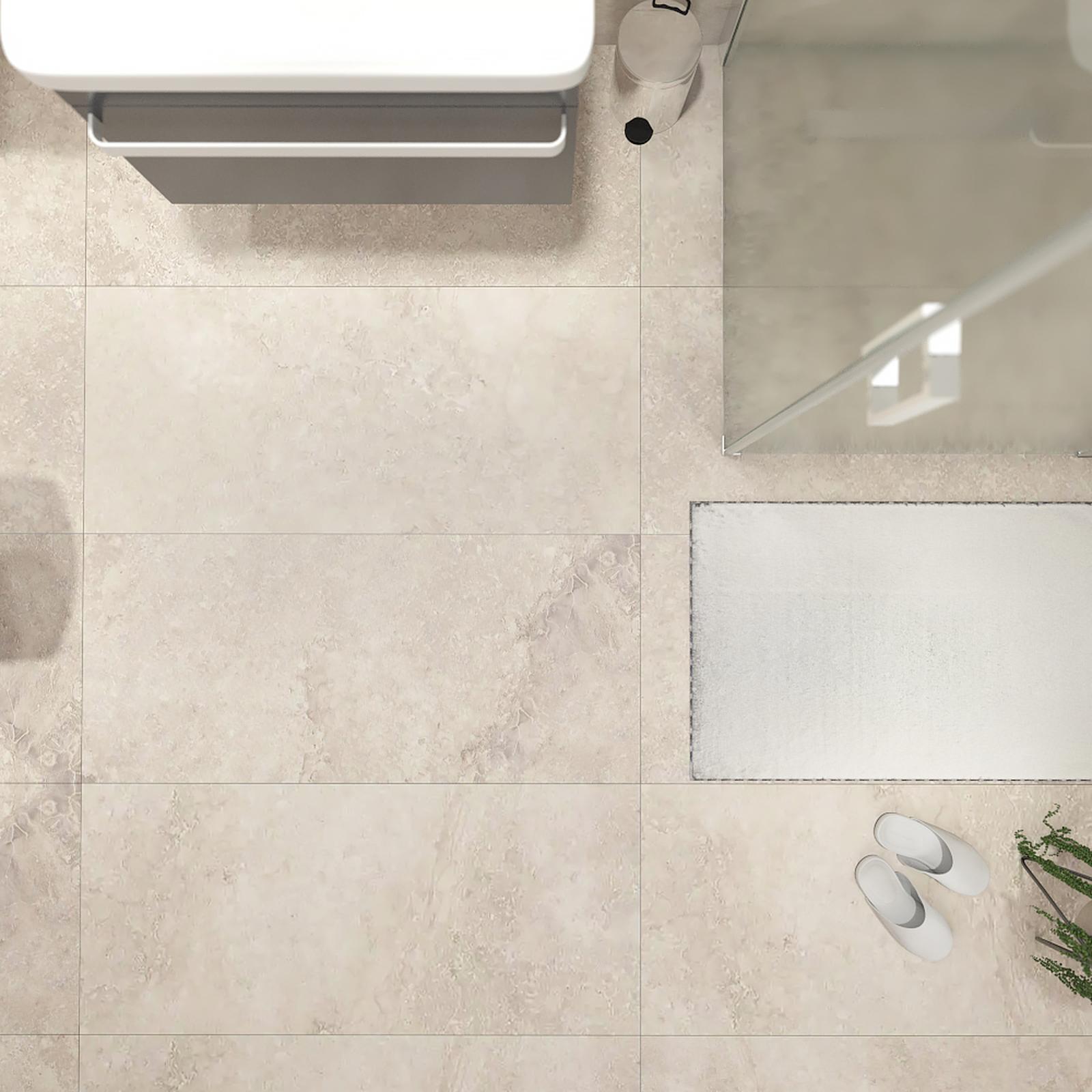 Gresie portelanata Rockstone, 59.5 x 120 cm, gri, mata, rectificata, imitatie piatra