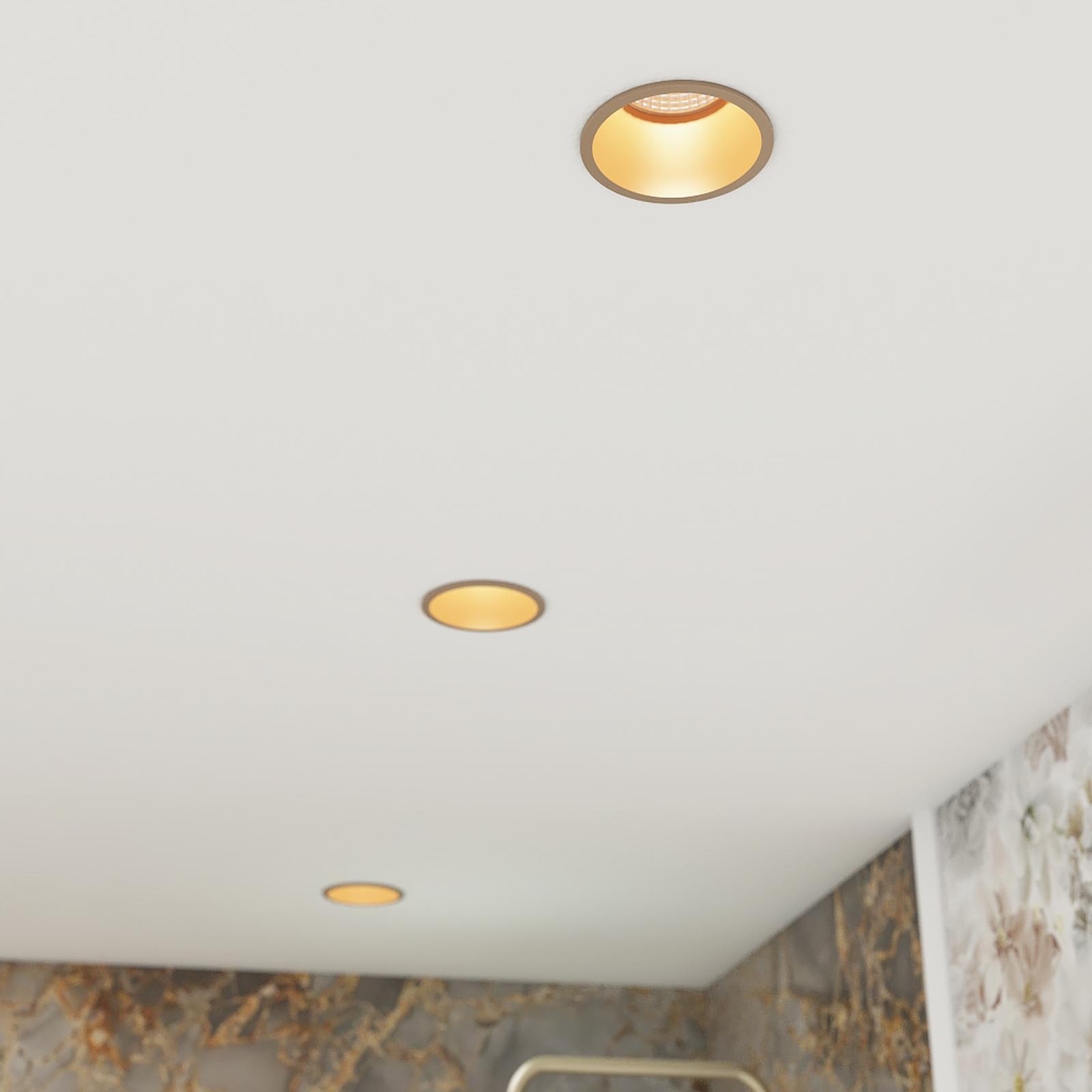 Spot LED incastrat PT 09 70447, 6 W, lumina neutra, auriu mat