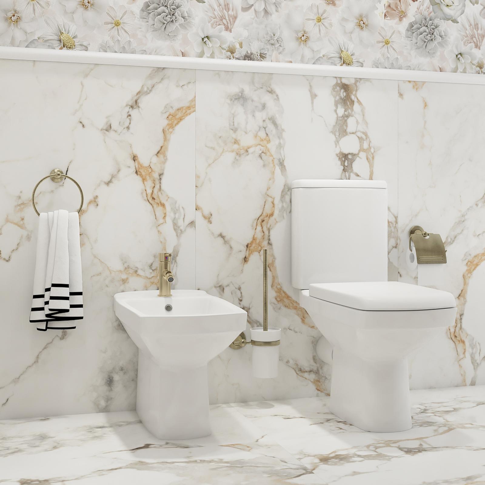 Suport prosop baie Kadda Retro 89710, tip inel, auriu antichizat