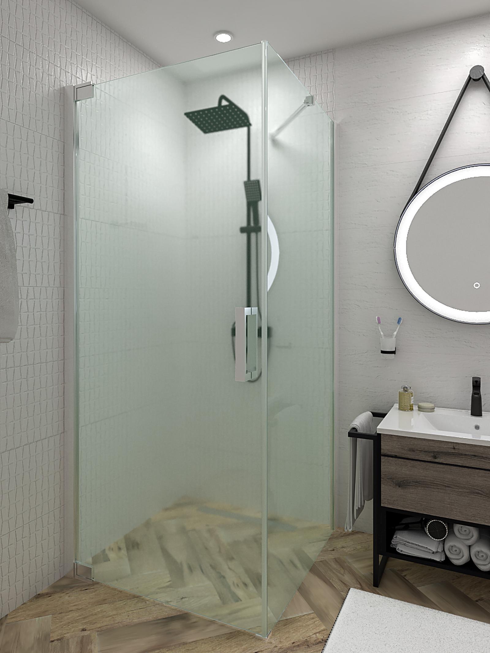 Cabina dus patrata, West CB90WST03, profil cromat, 90 x 90 x 200 cm