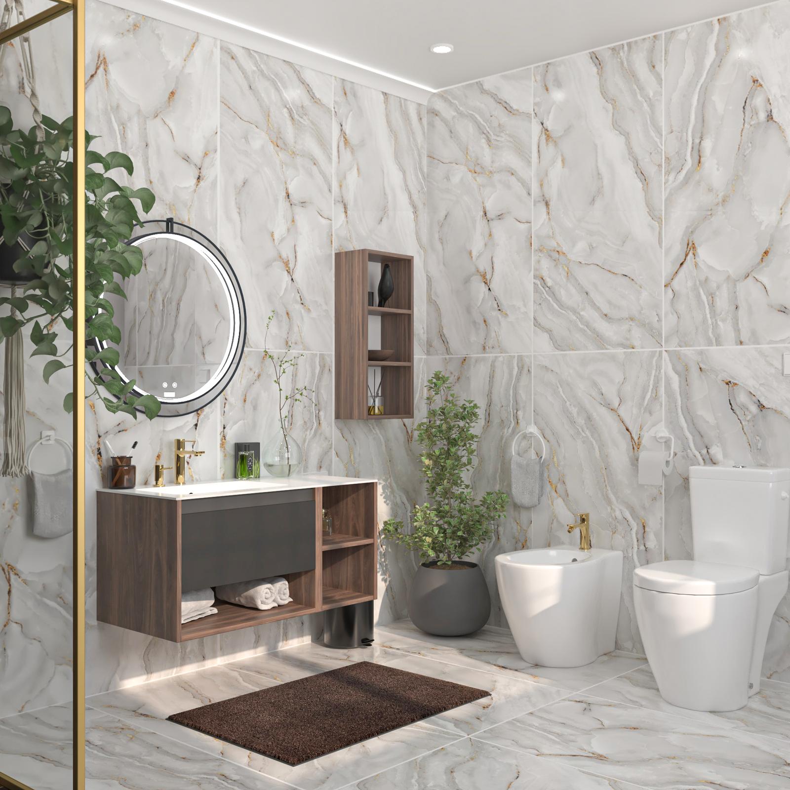 Bagheta decorativa polimer dur LED CHL6060, modern, alb, 200 x 6 x 6 cm