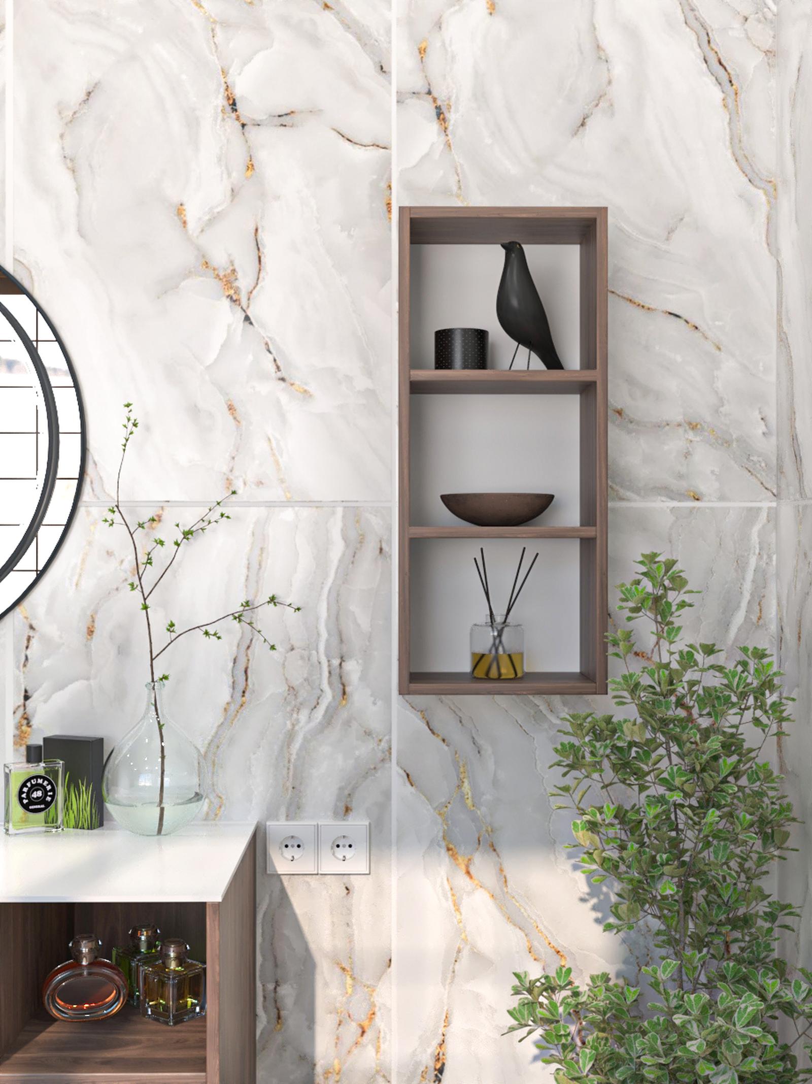 Dulap baie suspendat Arthema Space 7007-NR5, fara usa, negru mat, 30 x 70 x 18 cm