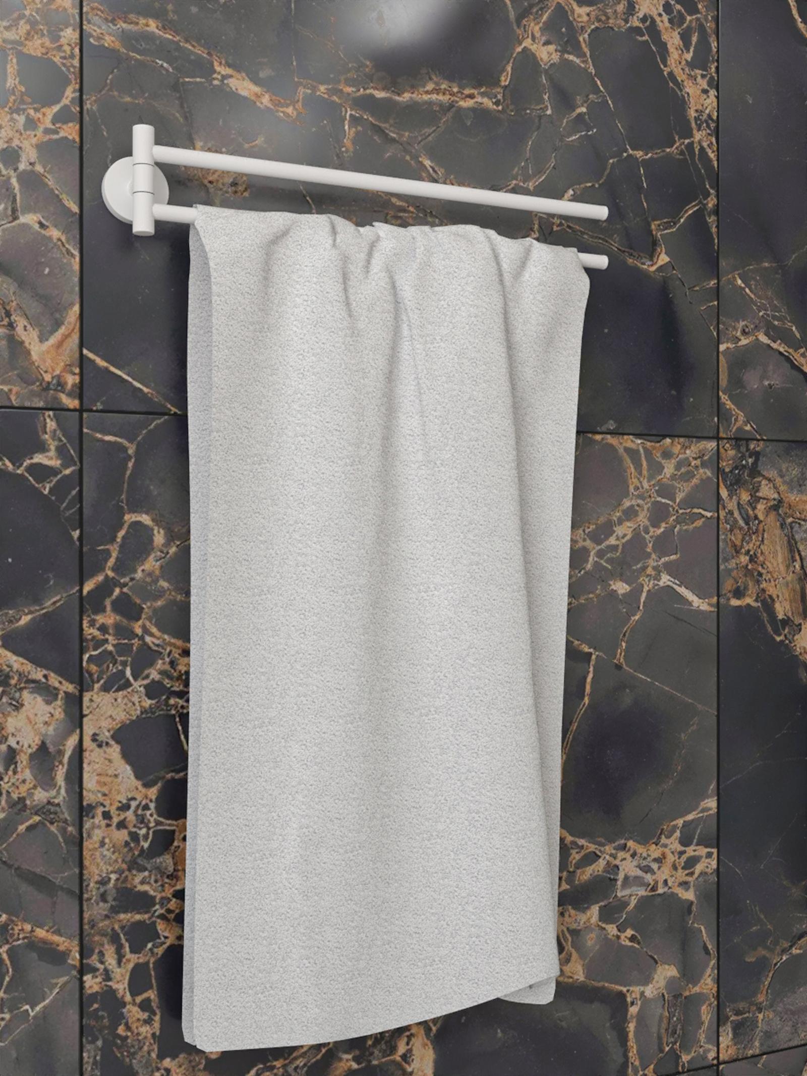 Suport prosop baie tesa Moon White 40572, mobil, doua brate, 45.6 x 8.4 x 5 cm