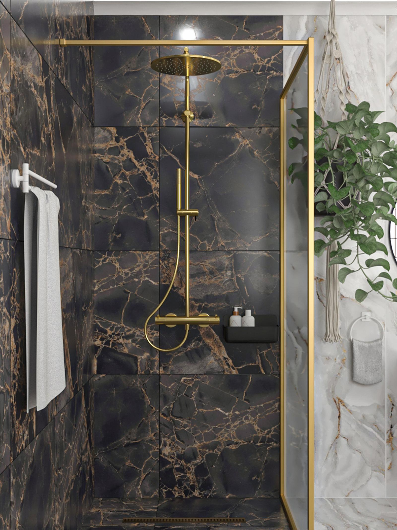 Sistem Ideal Standard Ceratherm T 125, baterie termostatata, finisaj auriu