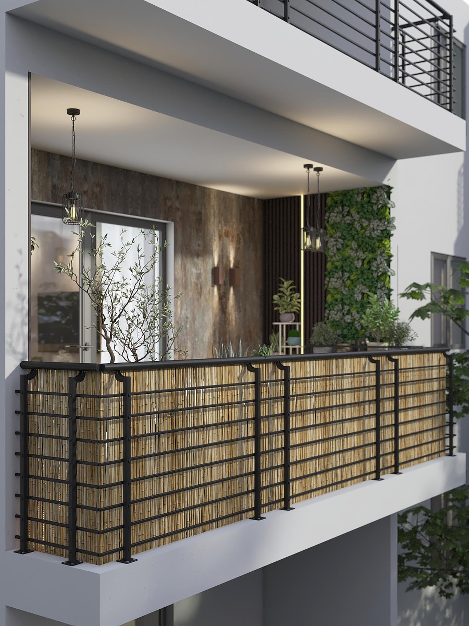 Panou balustrada Profil Secura Top, metal, gri antracit, 100 x 150 cm