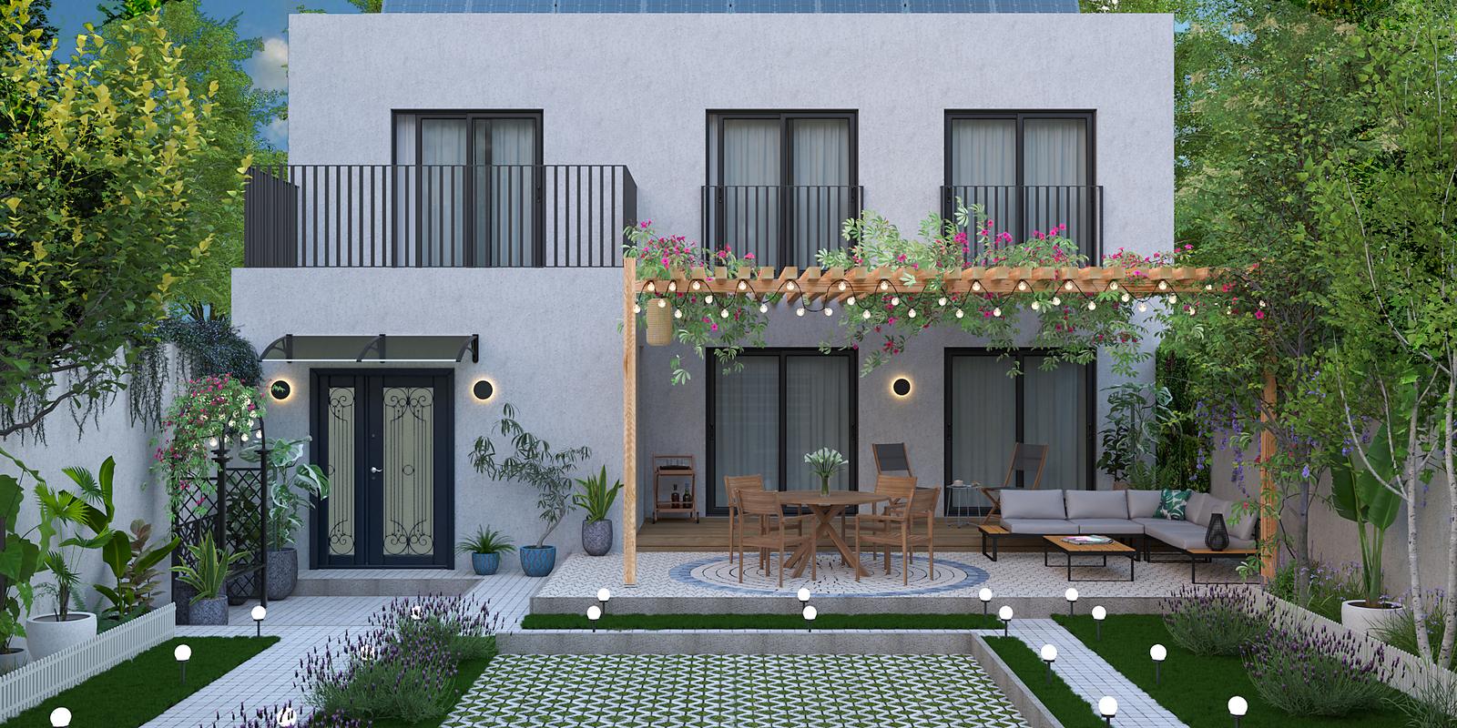 Model amenajare grădină stil modern tera_1