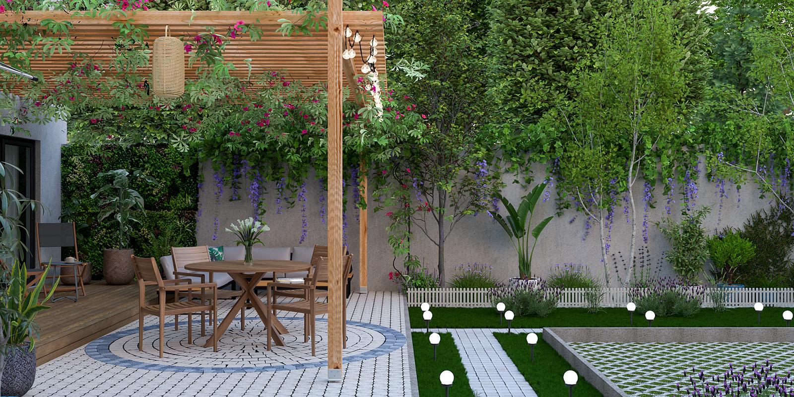 Model amenajare grădină stil modern tera_2