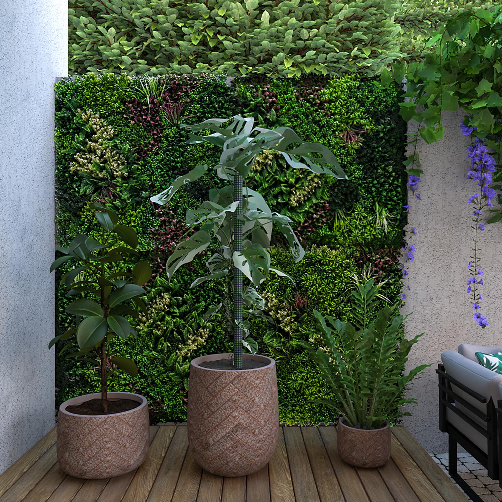 Gard viu artificial / paravan cu frunze imitatie gard viu, Versay, Hera A, verde, 100 x 100 cm