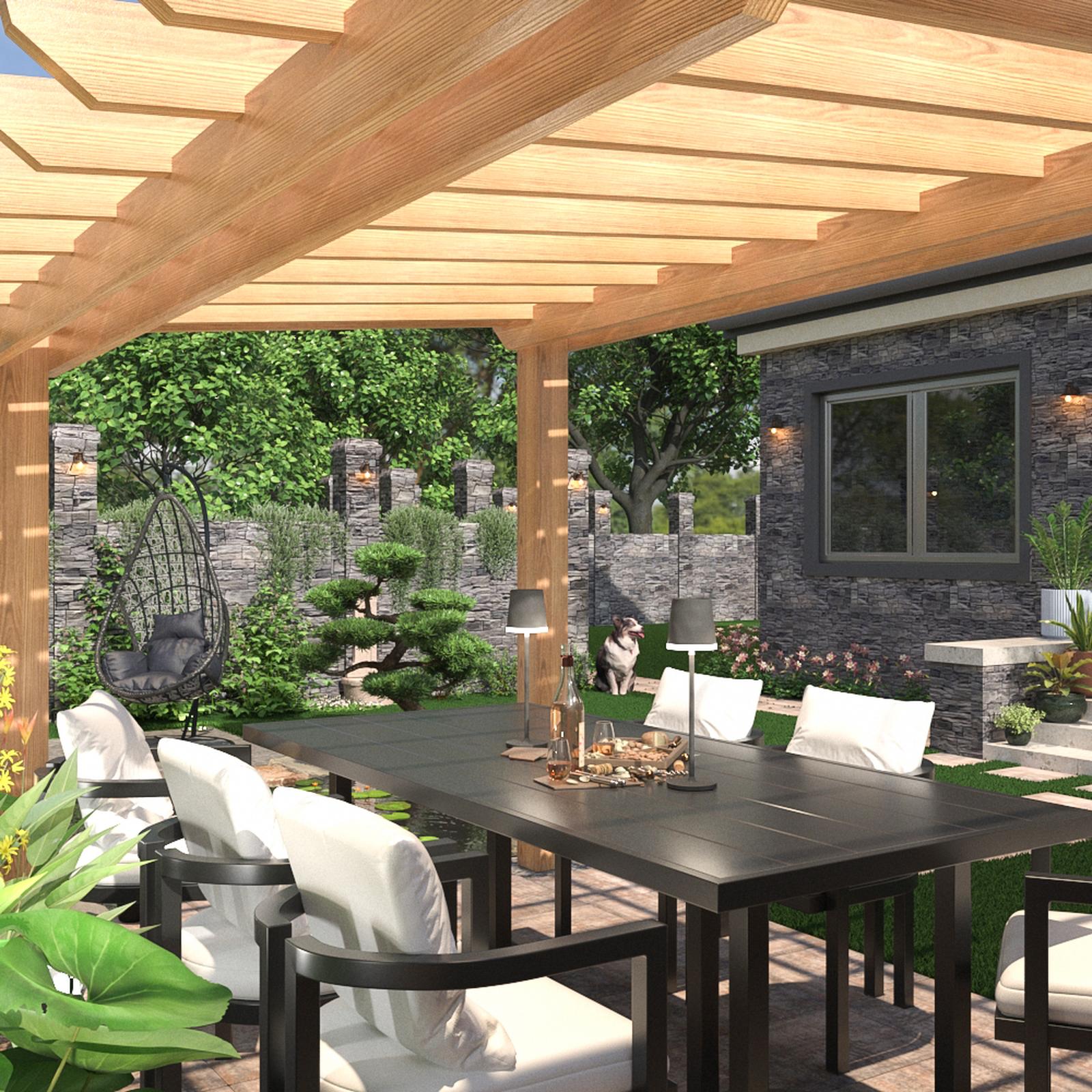 Model amenajare grădină stil modern laguna
