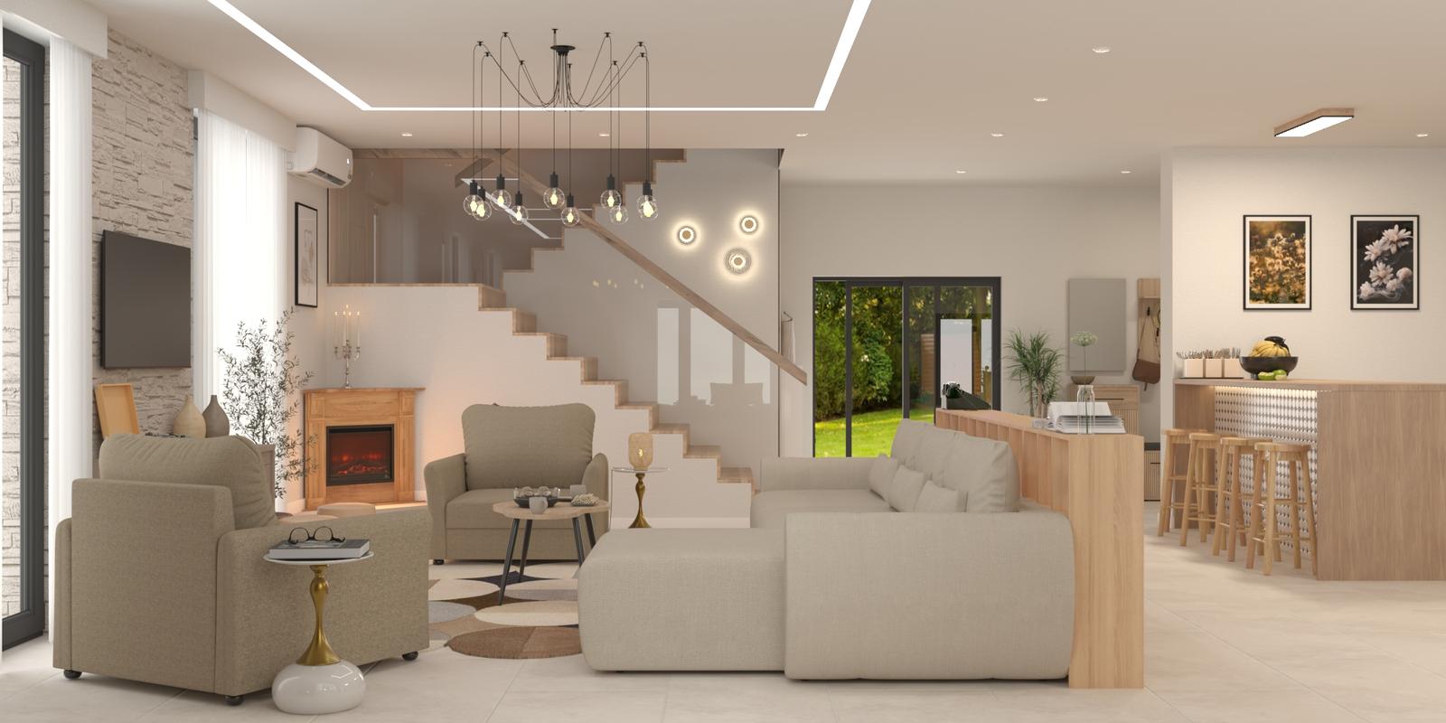 Model amenajare living stil modern earthbound_2 Model amenajare living stil modern earthbound_2