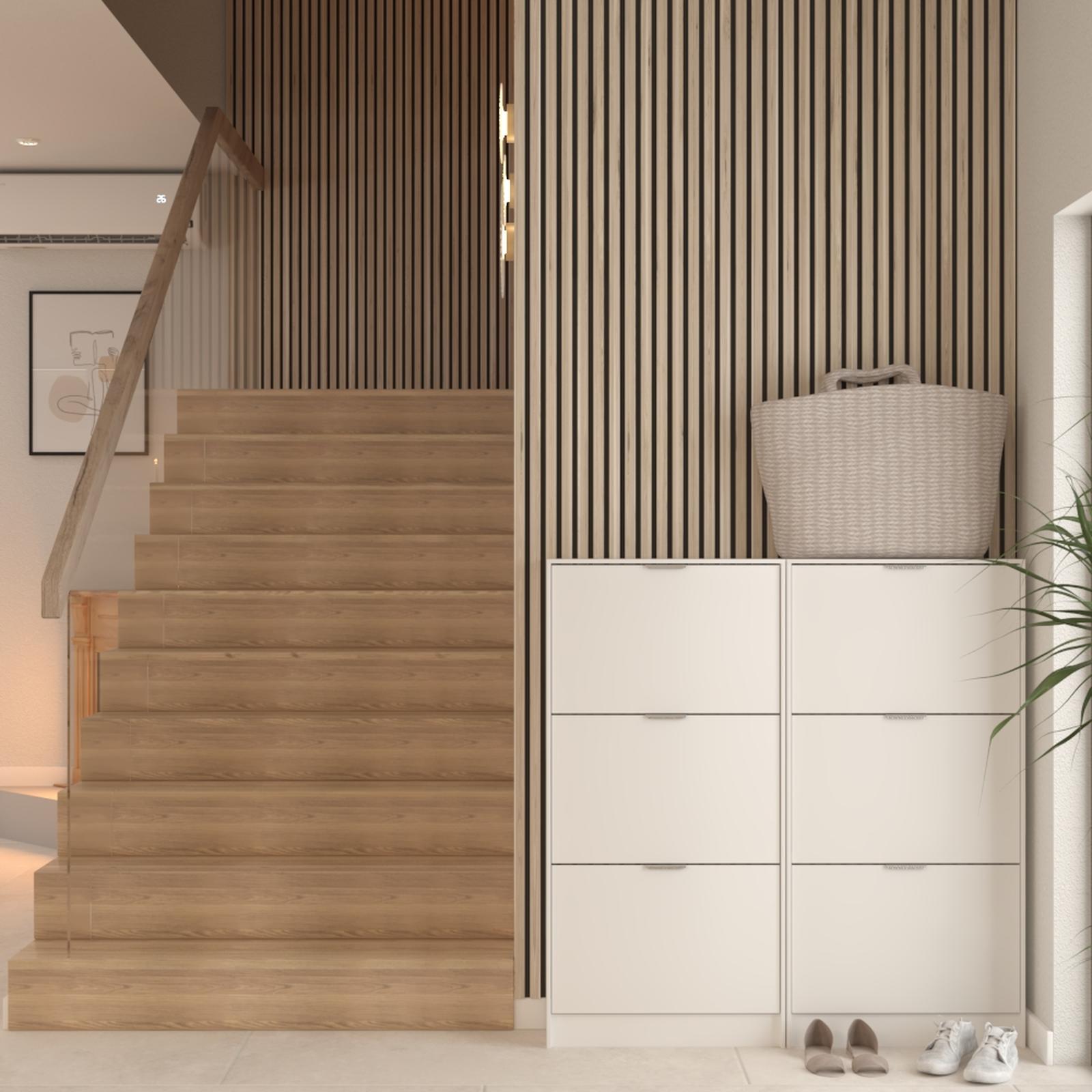 Riflaj decorativ pentru living stil modern earthbound Riflaj decorativ tip panou acustic