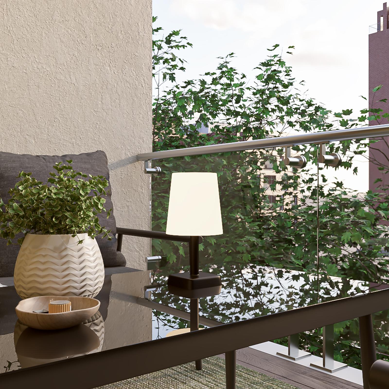 Veioza solara LED pentru balcon stil modern alexander Veioza solara LED Hoff, 0.06 W, lumina calda, alb + negru, modern