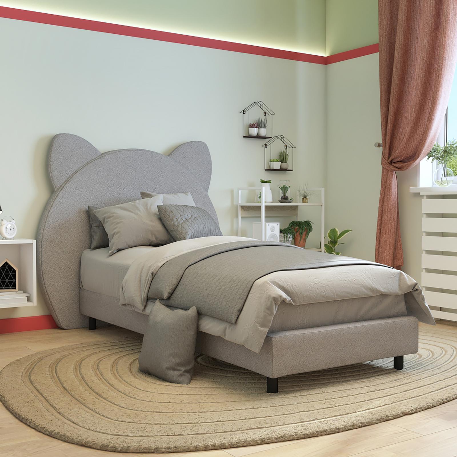 Lenjerie de pat pentru cameră tineret stil modern chapiteau Lenjerie de pat bumbac, Caressa Muselin Vizon, 2 persoane, gri, set 4 piese