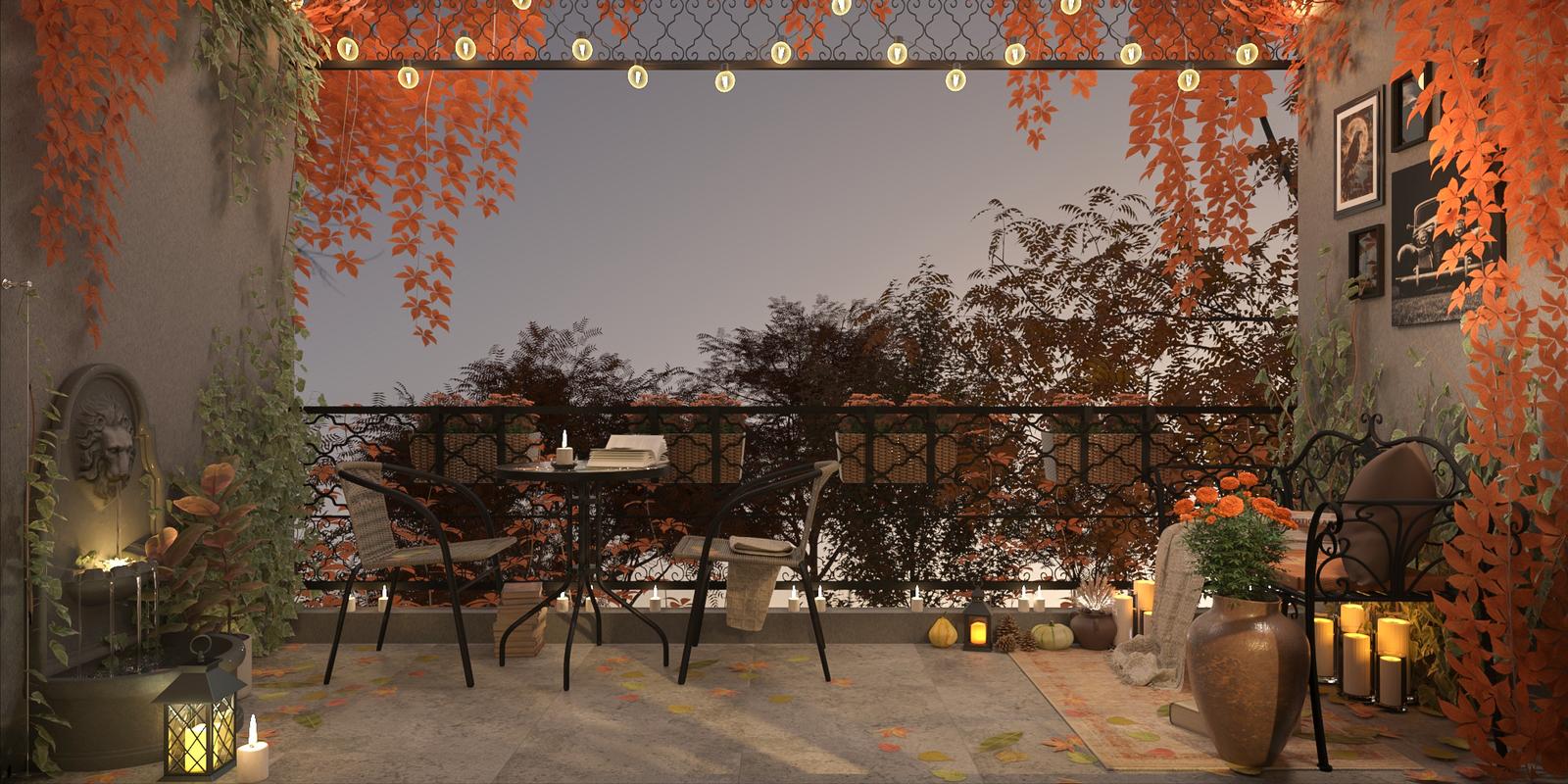 Model amenajare balcon stil clasic autumn reverie_2