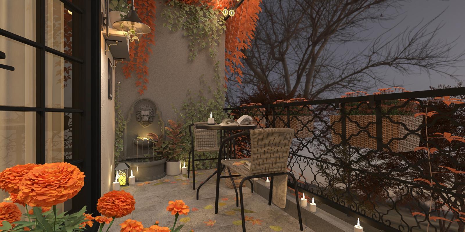 Model amenajare balcon stil clasic autumn reverie_3