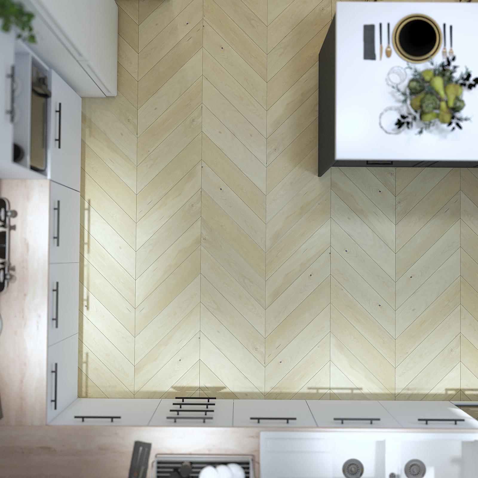 Parchet Diana Forest Chevron triplustratificat 14 mm , stejar alb, finisaj lac mat