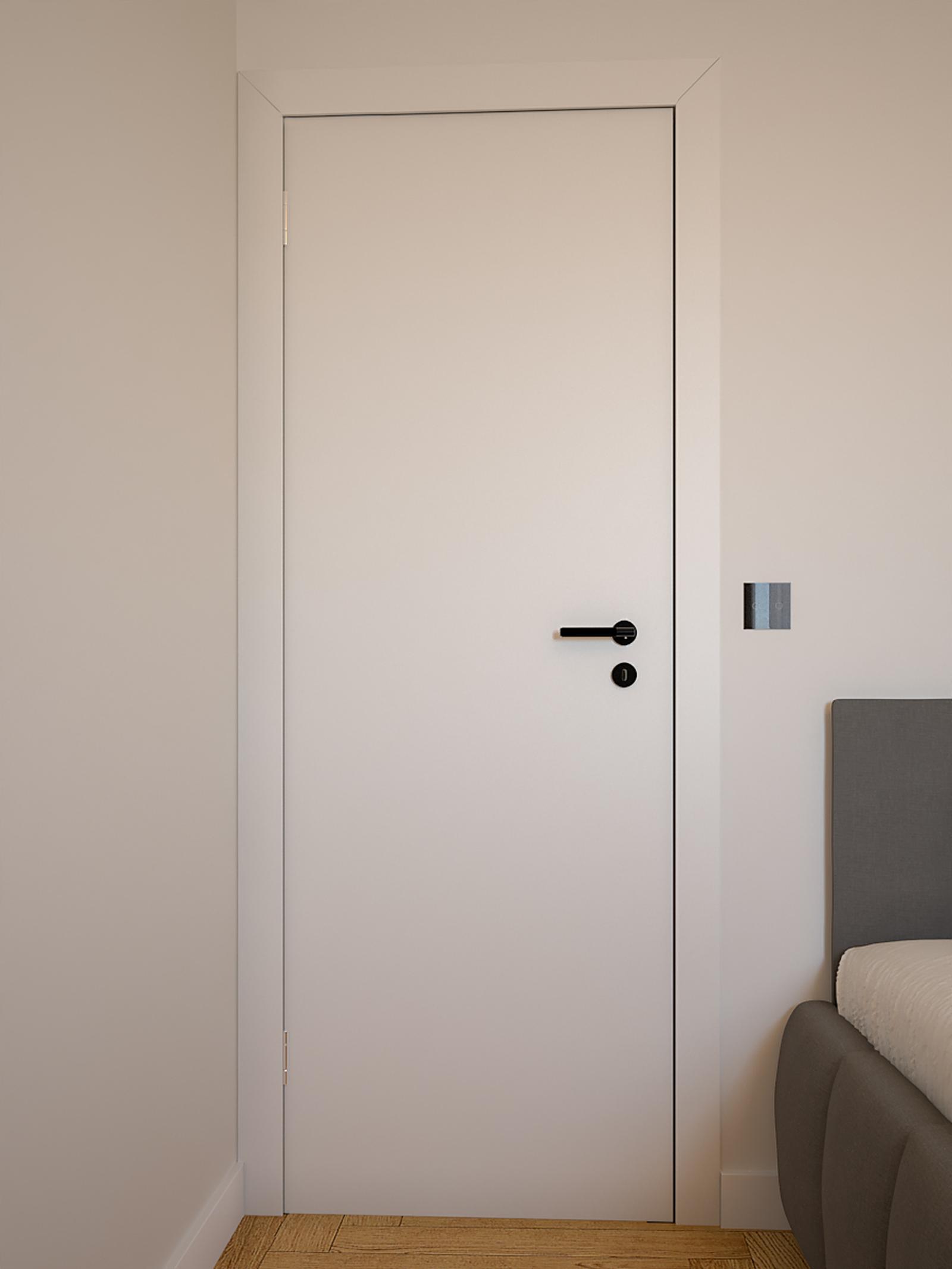 Usa de interior pentru cameră tineret stil modern kubo Usa de interior celulara din HDF E1329, nevopsita, stanga / dreapta, 76 x 205 cm