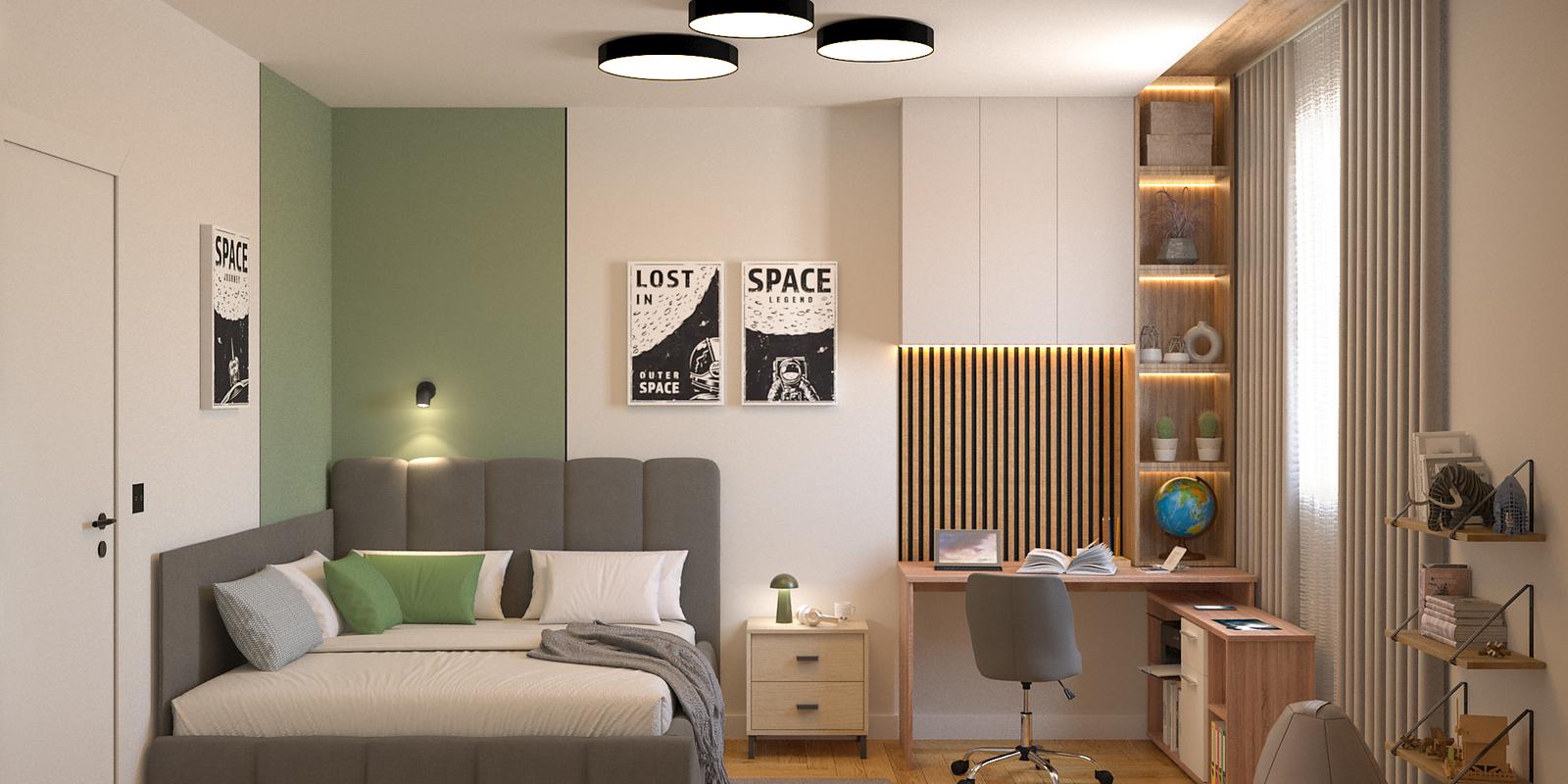 Model amenajare cameră tineret stil modern kubo_1 Model amenajare cameră tineret stil modern kubo_1