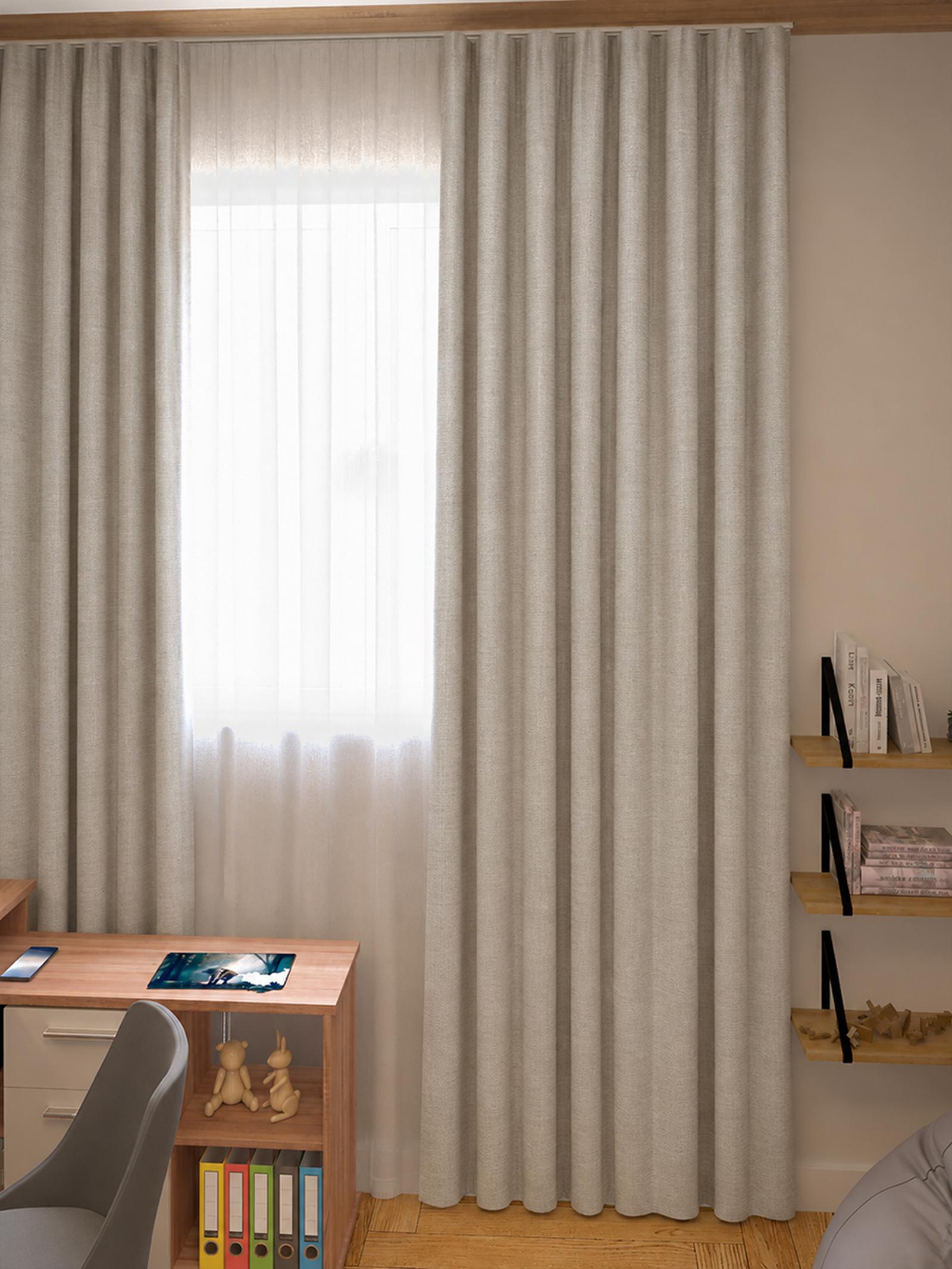 Perdea Mendola pentru cameră tineret stil modern kubo Perdea Mendola Fabrics, model Paola, Basic, batist, bej, 335 cm