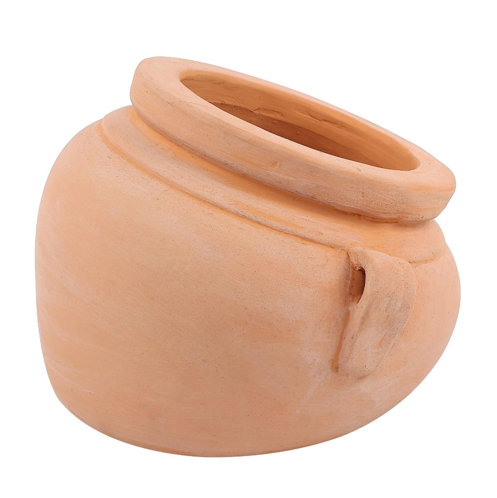 Ghiveci ceramic interior, rotund, maro, 23 x 24 cm, TC15.014.32.1