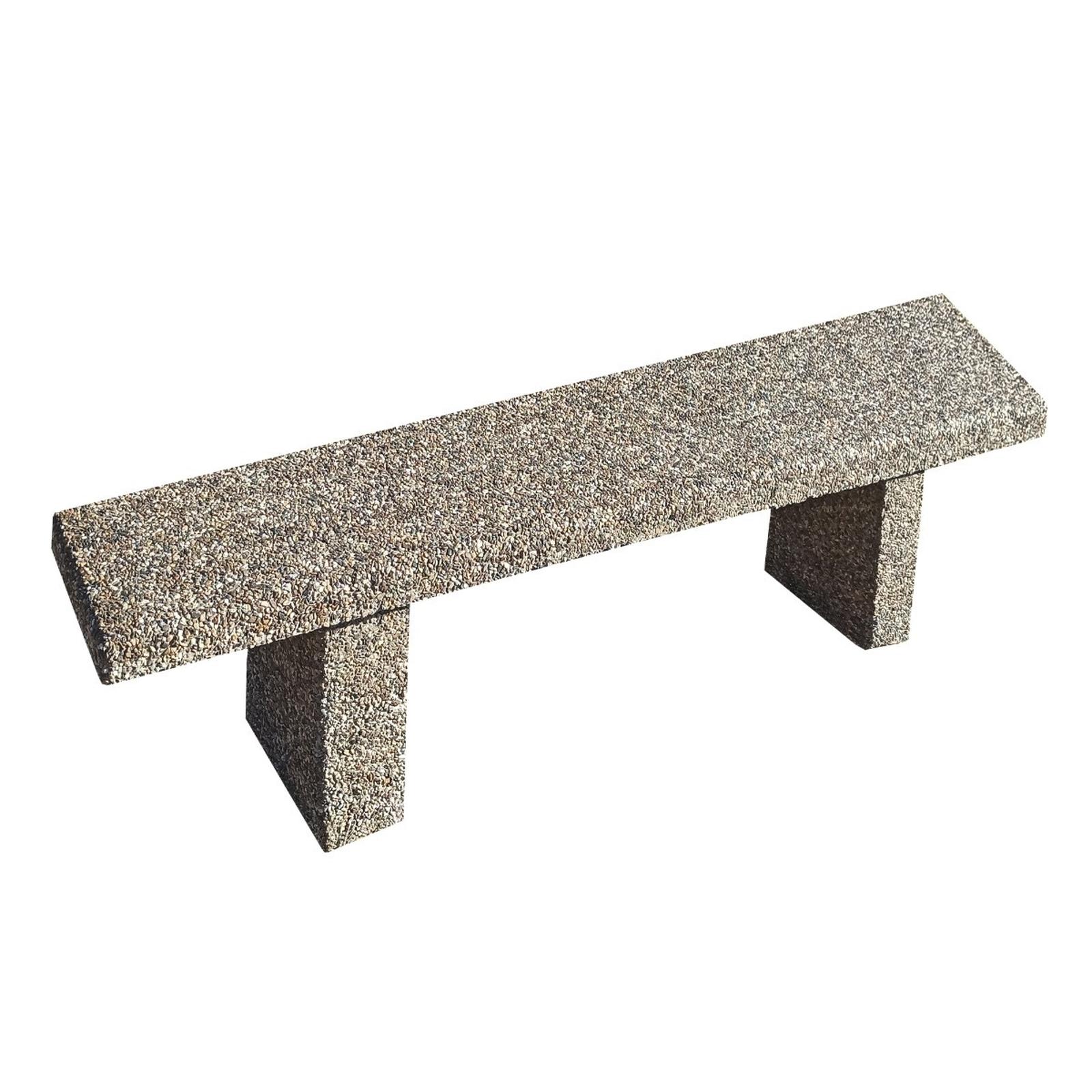 Banca de gradina din beton, gri, 200 x 47 x 35 cm