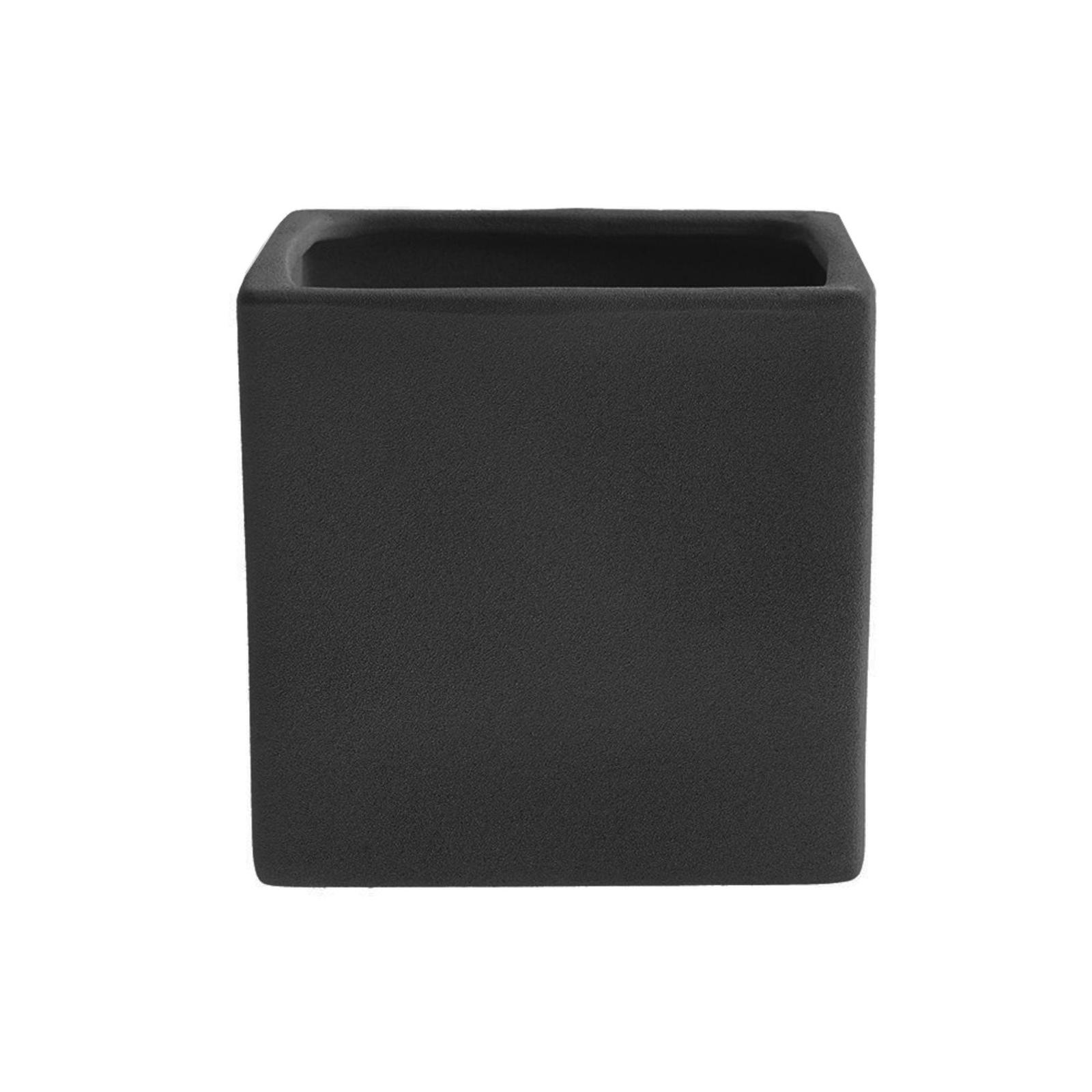 Ghiveci ceramic interior, patrat, antracit, 17 x 17 cm, Latina