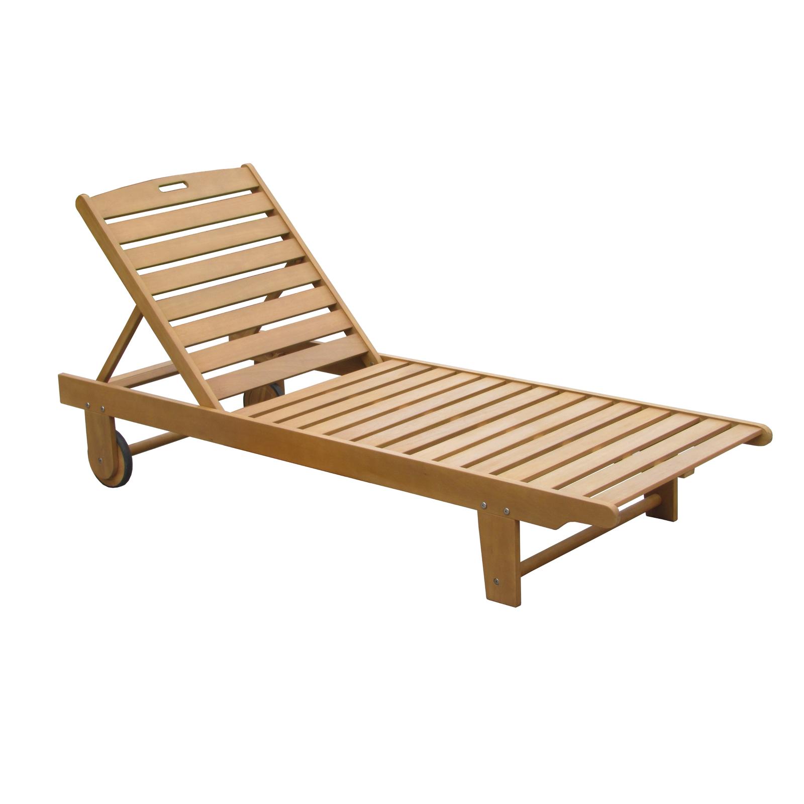 Sezlong plaja TDC 2363K, spatar reglabil, structura lemn, maro, 192 x 64.2 x 88 cm