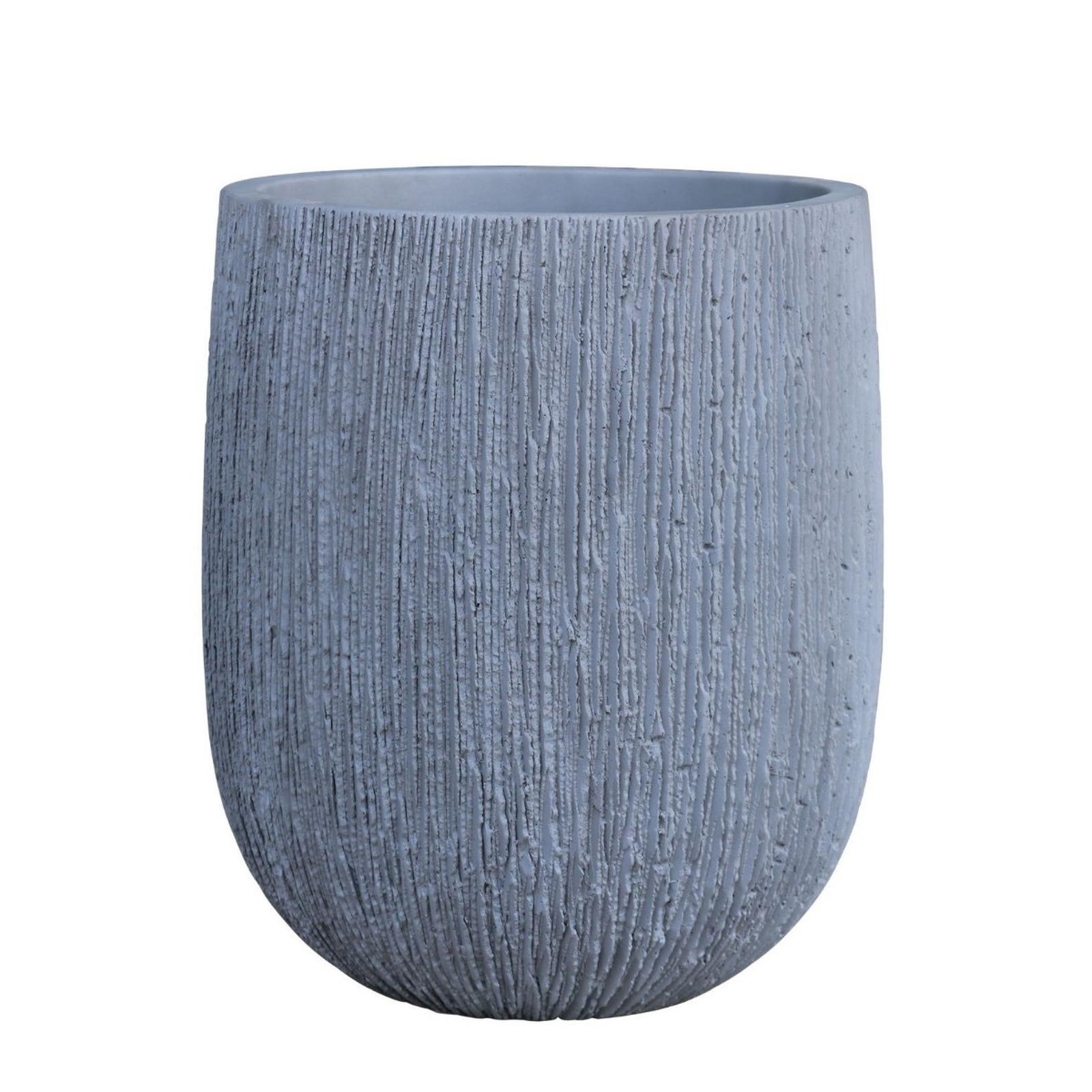 Ghiveci Smoky ceramic, gri fumuriu, 34 x 38 cm, 