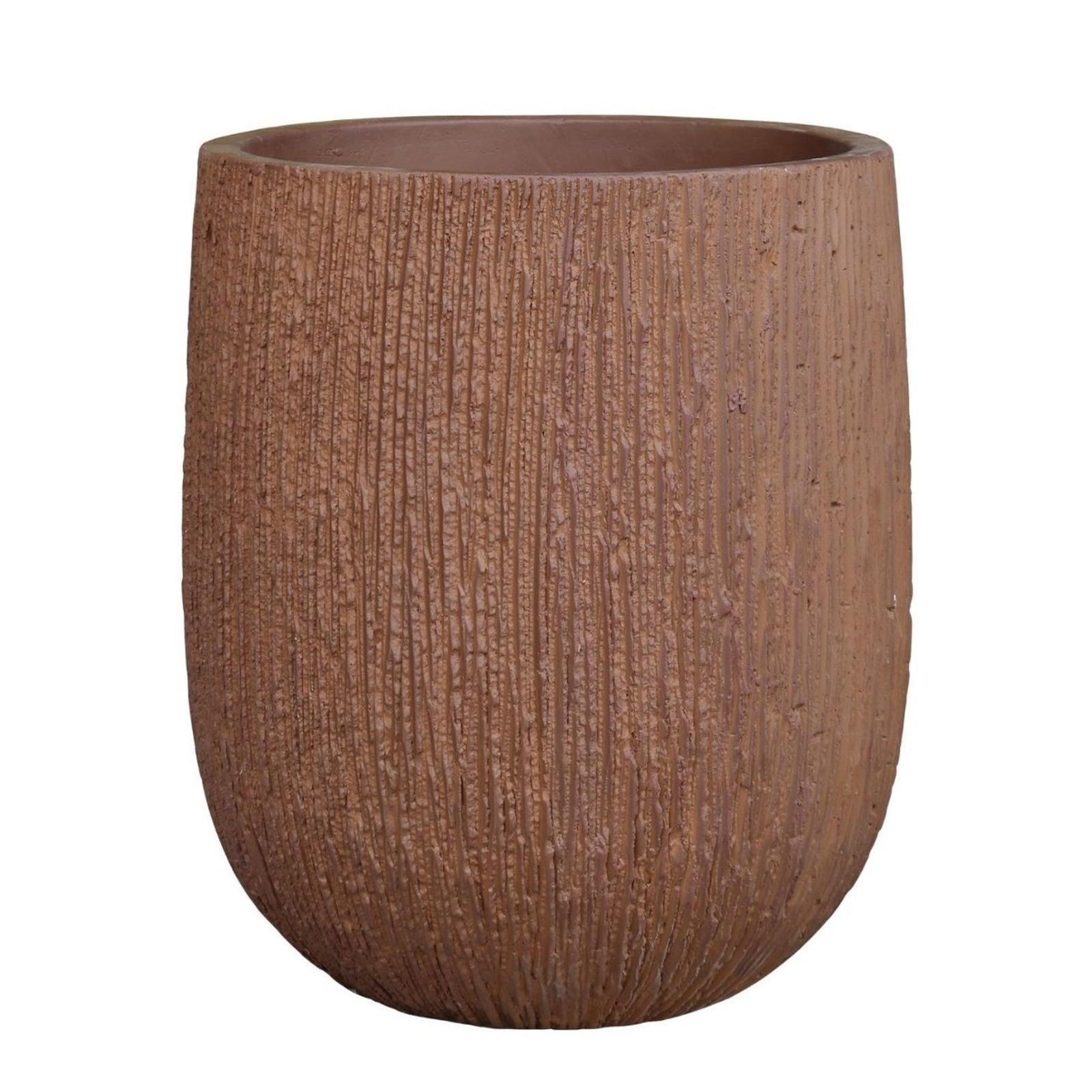 Ghiveci ceramic, interior / exterior, rotund, rosu caramiziu, 25 x 29 cm, Earth