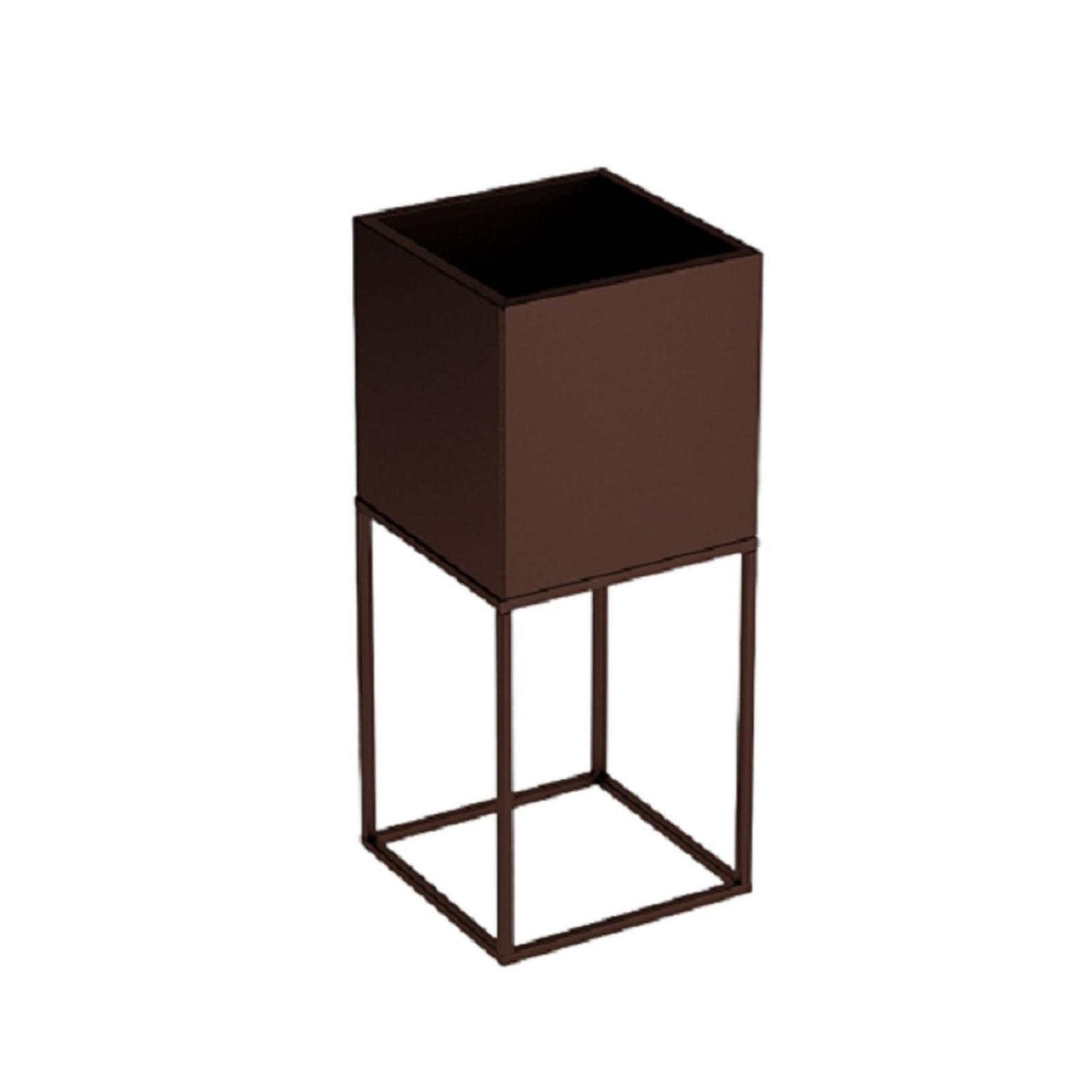 Suport ghiveci flori, Your Loft Design Lorient S, patrat, metal, maro, 19 x 19 x 47 cm