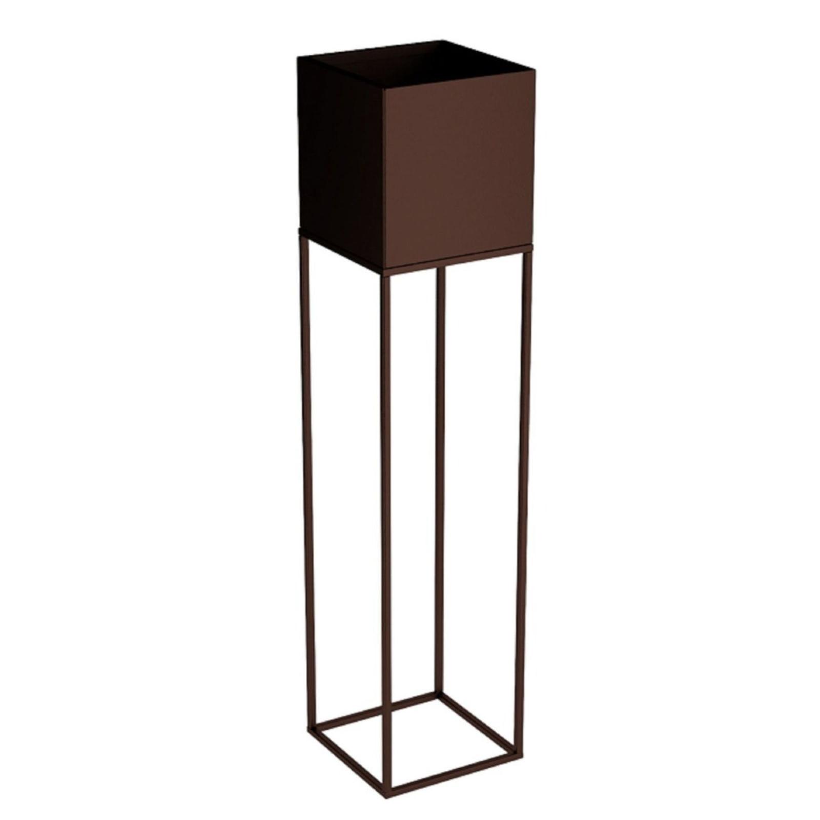 Suport ghiveci flori, Your Loft Design Lorient L, patrat, metal, maro, 19 x 19 x 87 cm