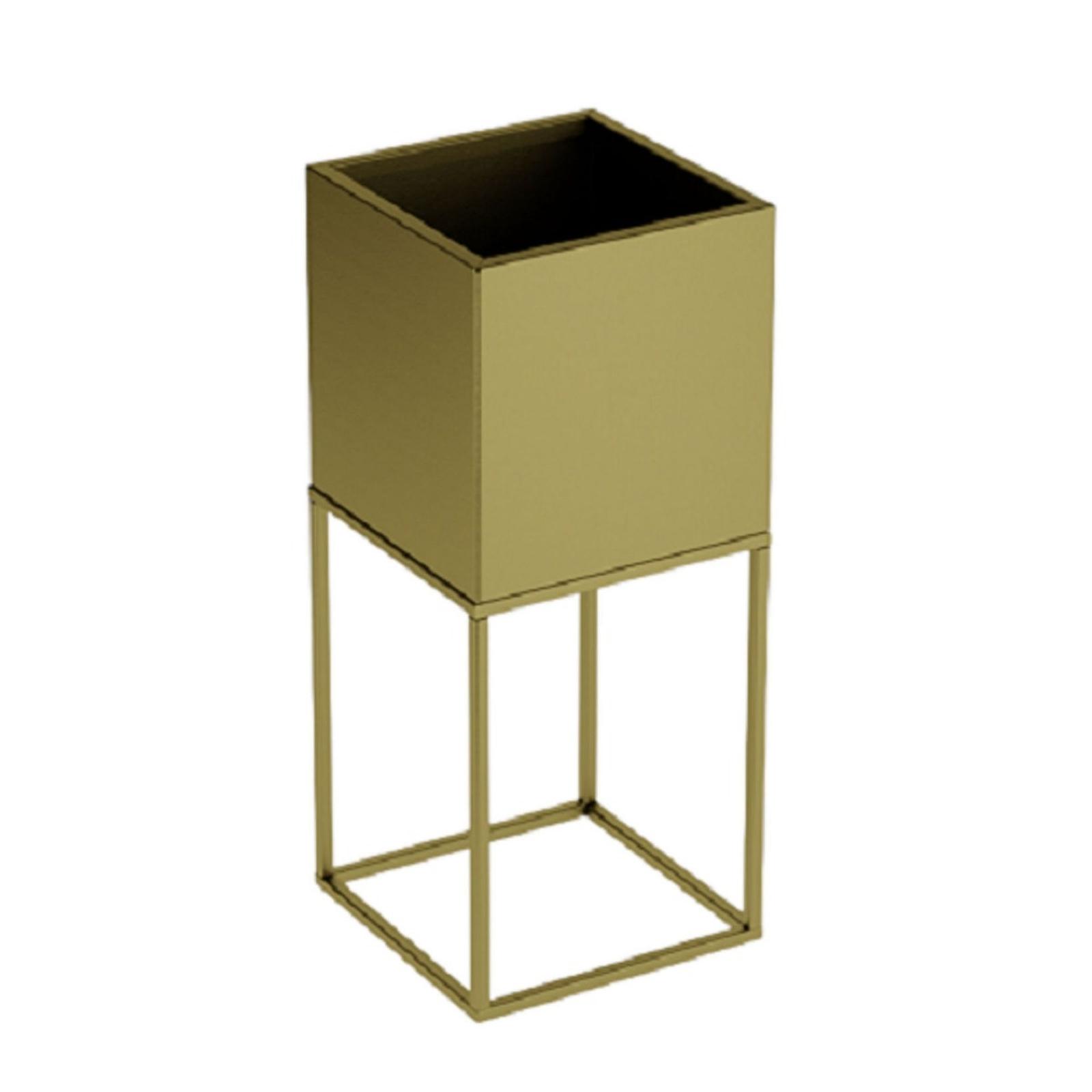 Suport ghiveci flori, Your Loft Design Lorient S, patrat, metal, auriu, 19 x 19 x 47 cm
