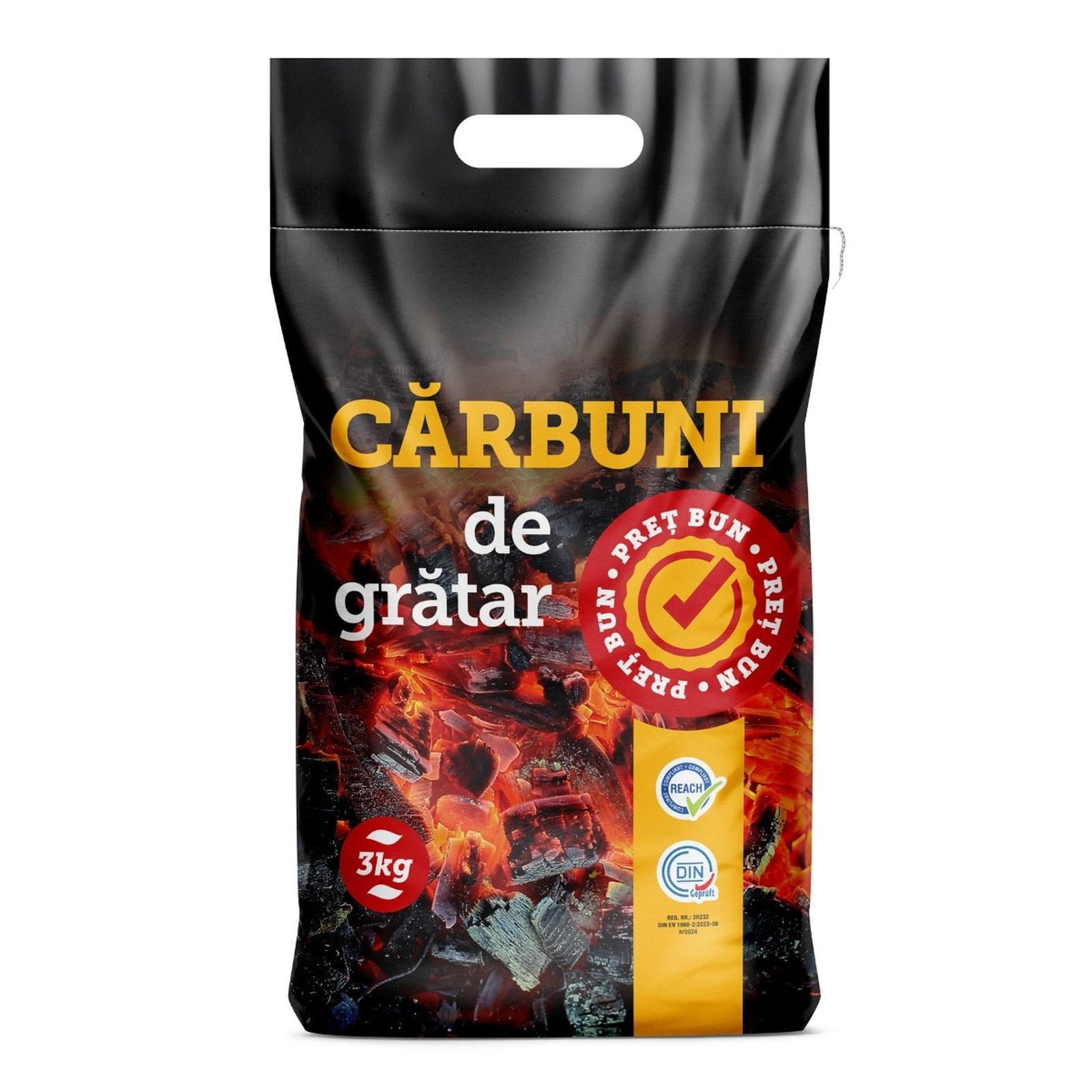 Carbune pentru gratar si camping Bioten, 3 kg