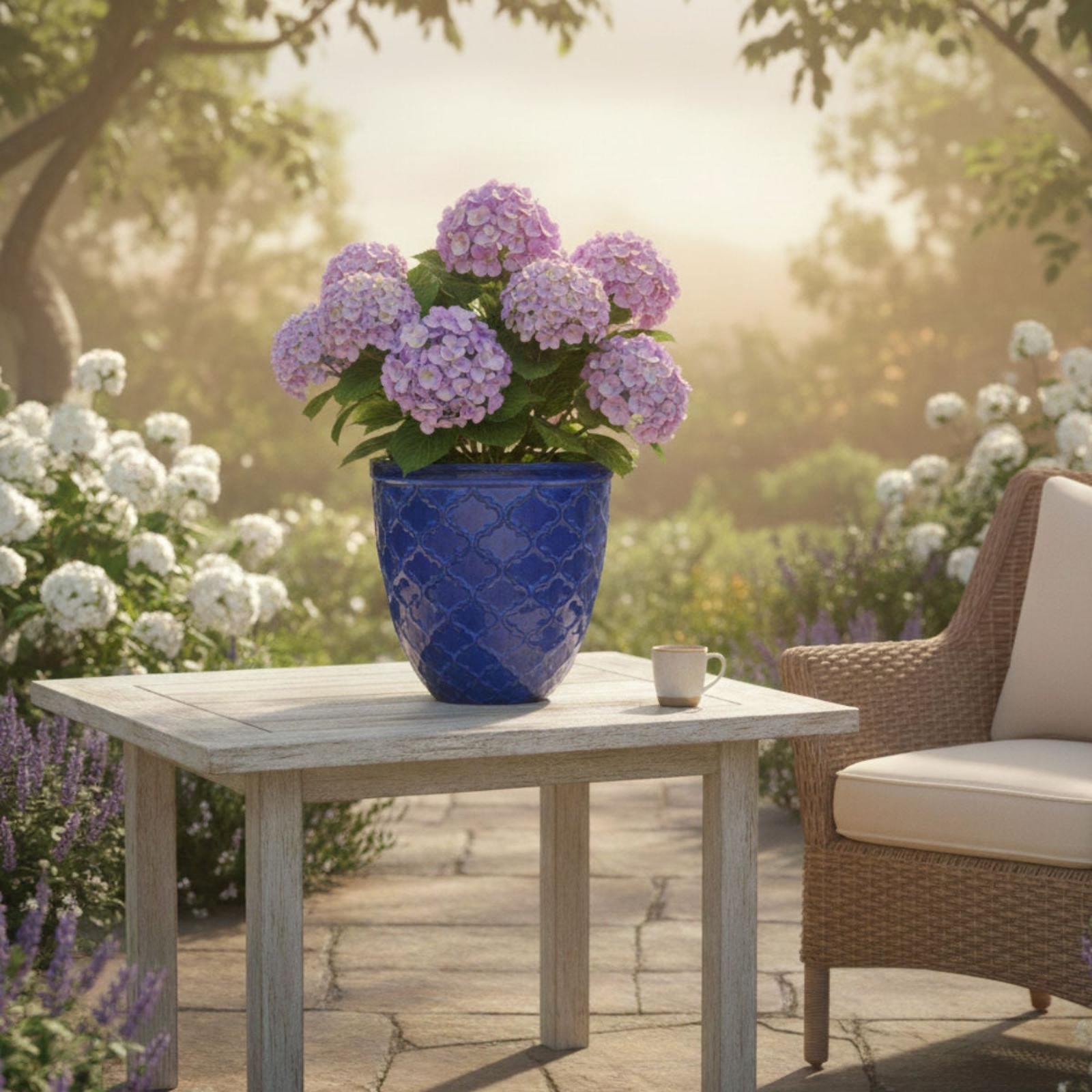 Ghiveci ceramic KP-2025-23-3FB albastru 29 x 29 cm, Ghiveci ceramic KP-2025-23-3FB albastru 29 x 29 cm,