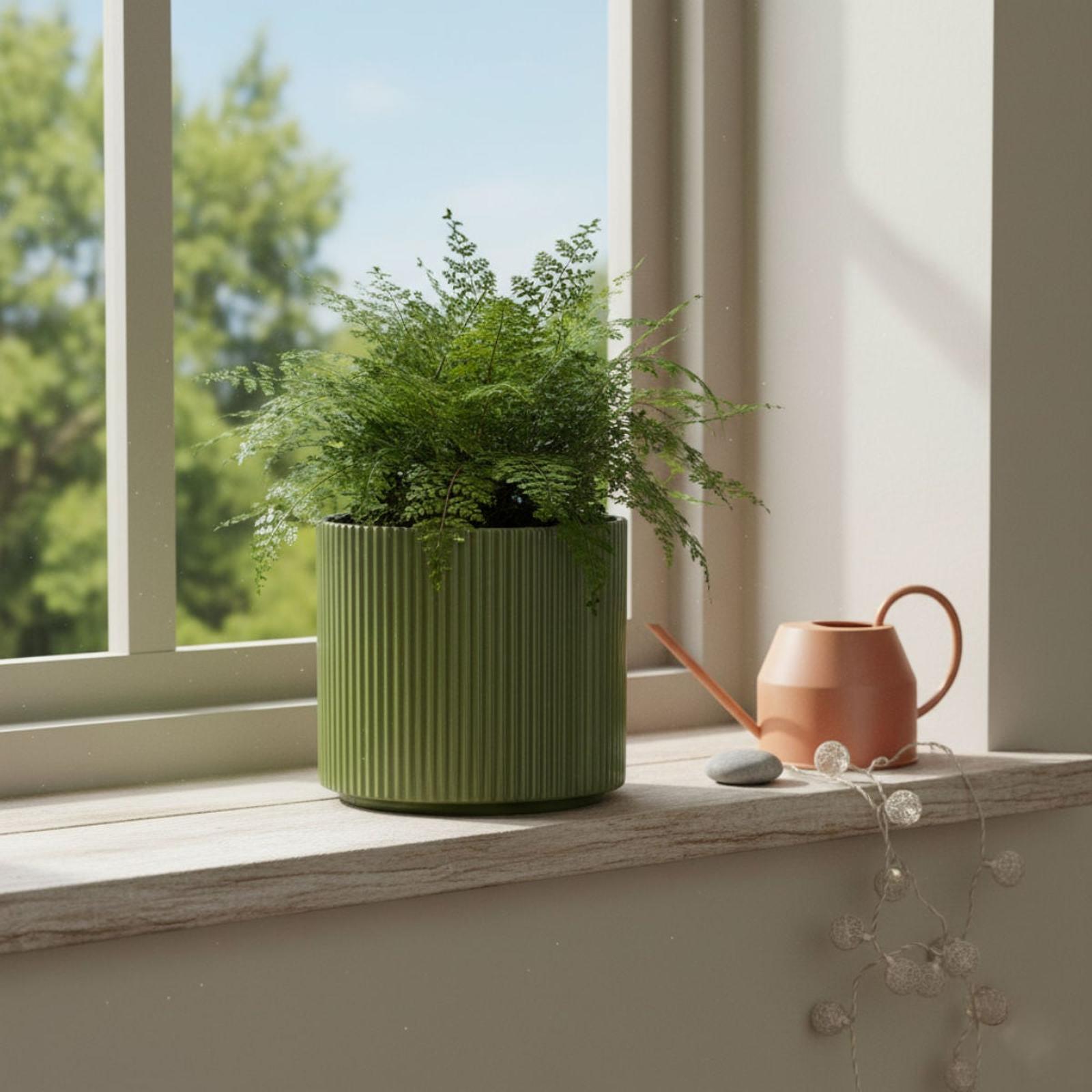 Ghiveci ceramic Versay verde masliniu, 16 x 16 cm, Ghiveci ceramic Versay verde masliniu, 16 x 16 cm,
