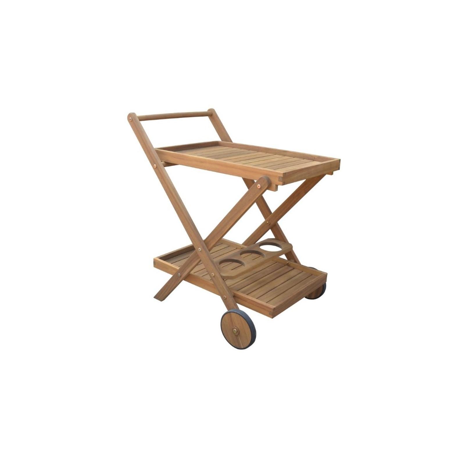 Carucior bauturi Grandio Mob Trolley, decoratiune gradina, din lemn, 69 x 52 x 75 cm